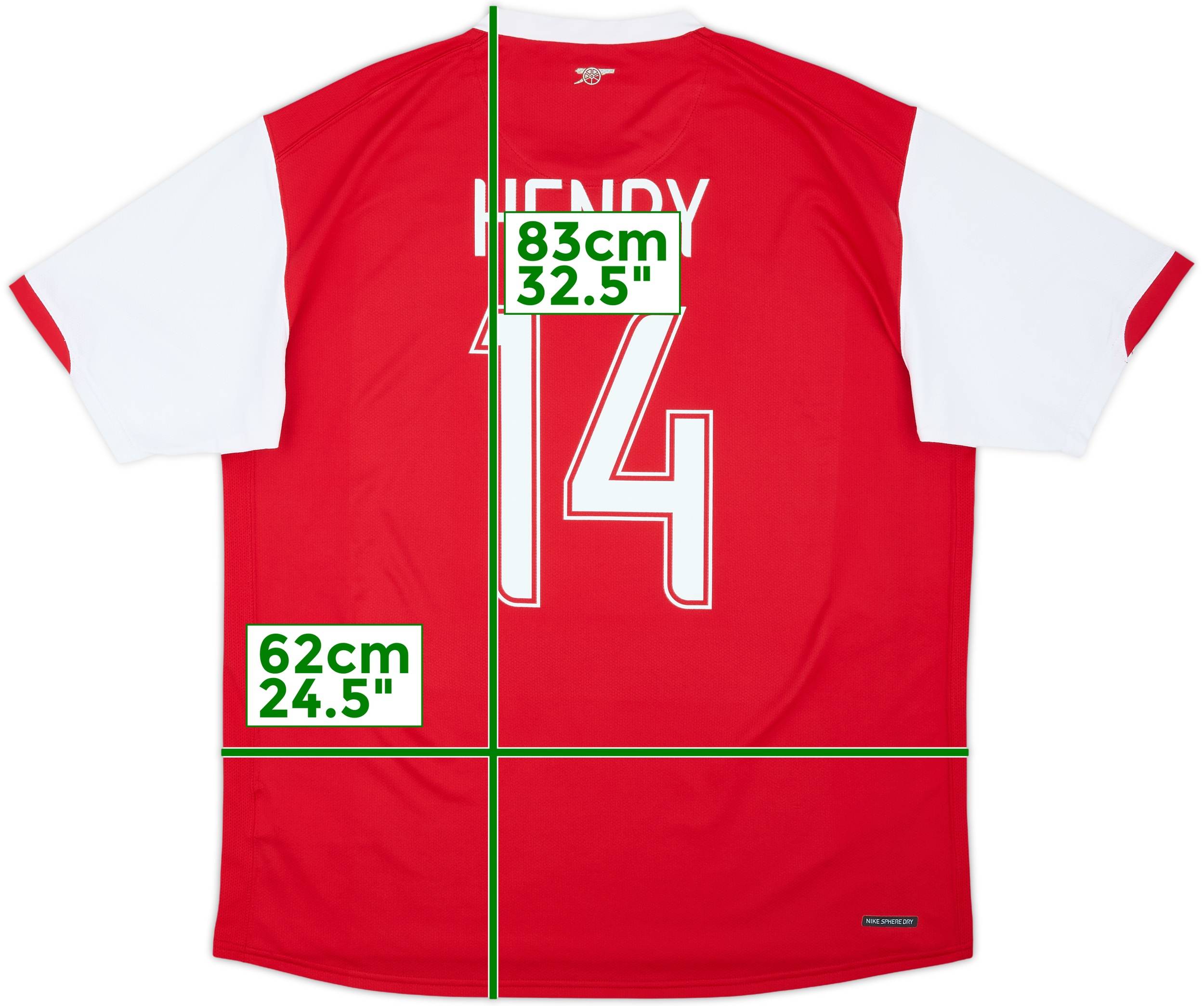 2006-08 Arsenal Home Shirt Henry #14 - 5/10 - (XXL)