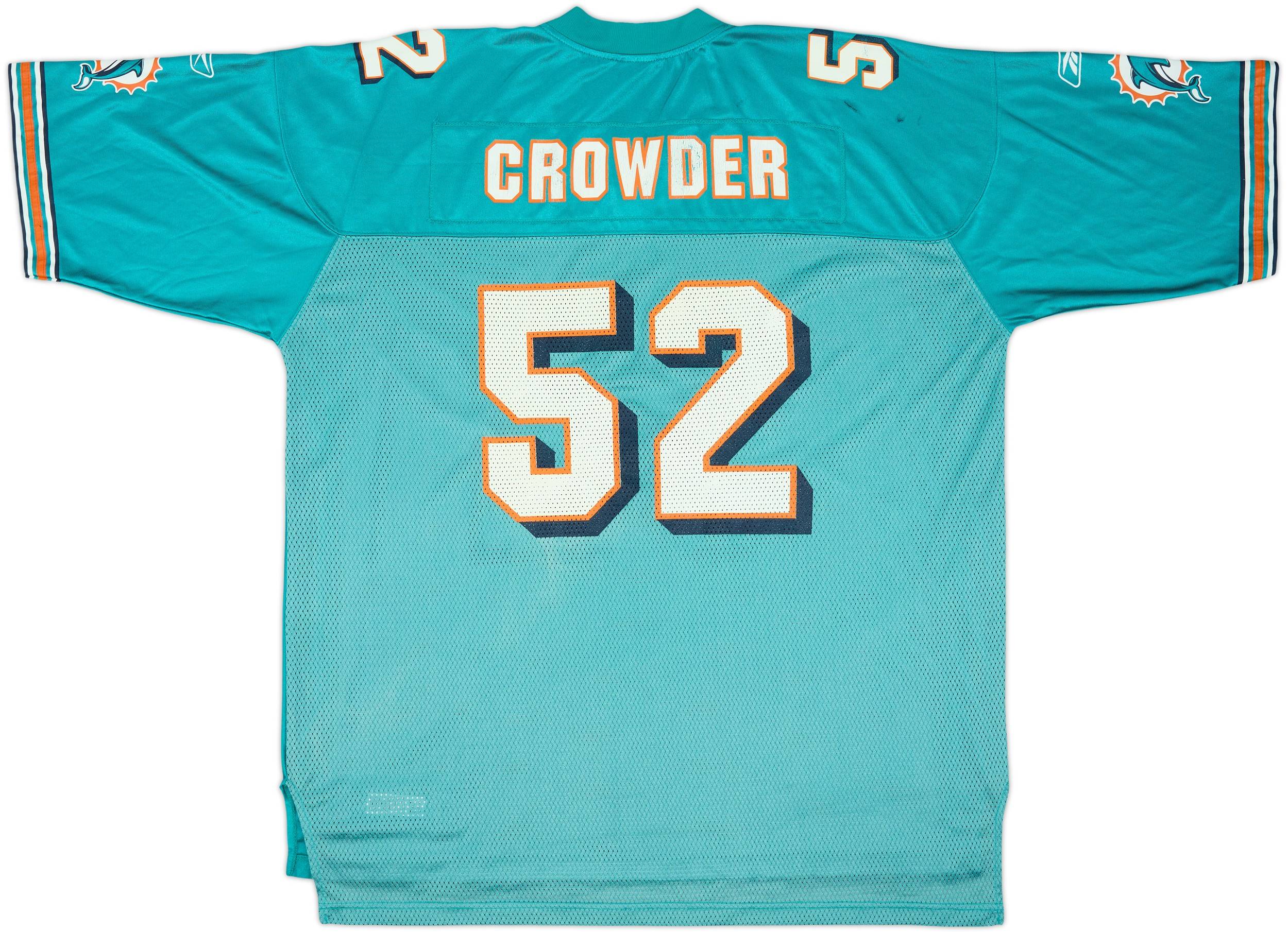 リール デイヴィッド ユニフォーム 2005-06 Miami Dolphins Crowder #52 Reebok On Field Home Jersey - 3