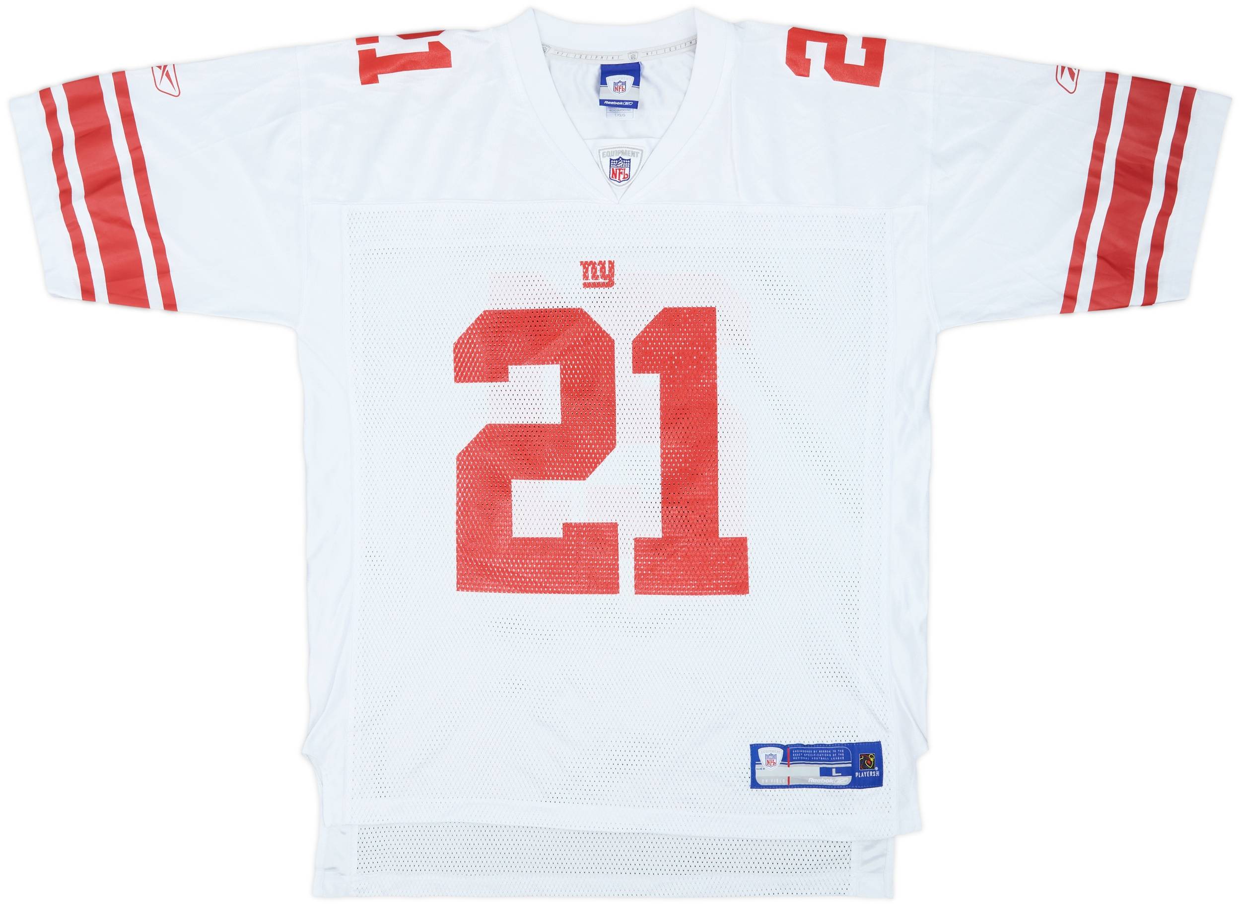 2005-06 New York Giants Barber #21 Reebok On Field Away Jersey - 9