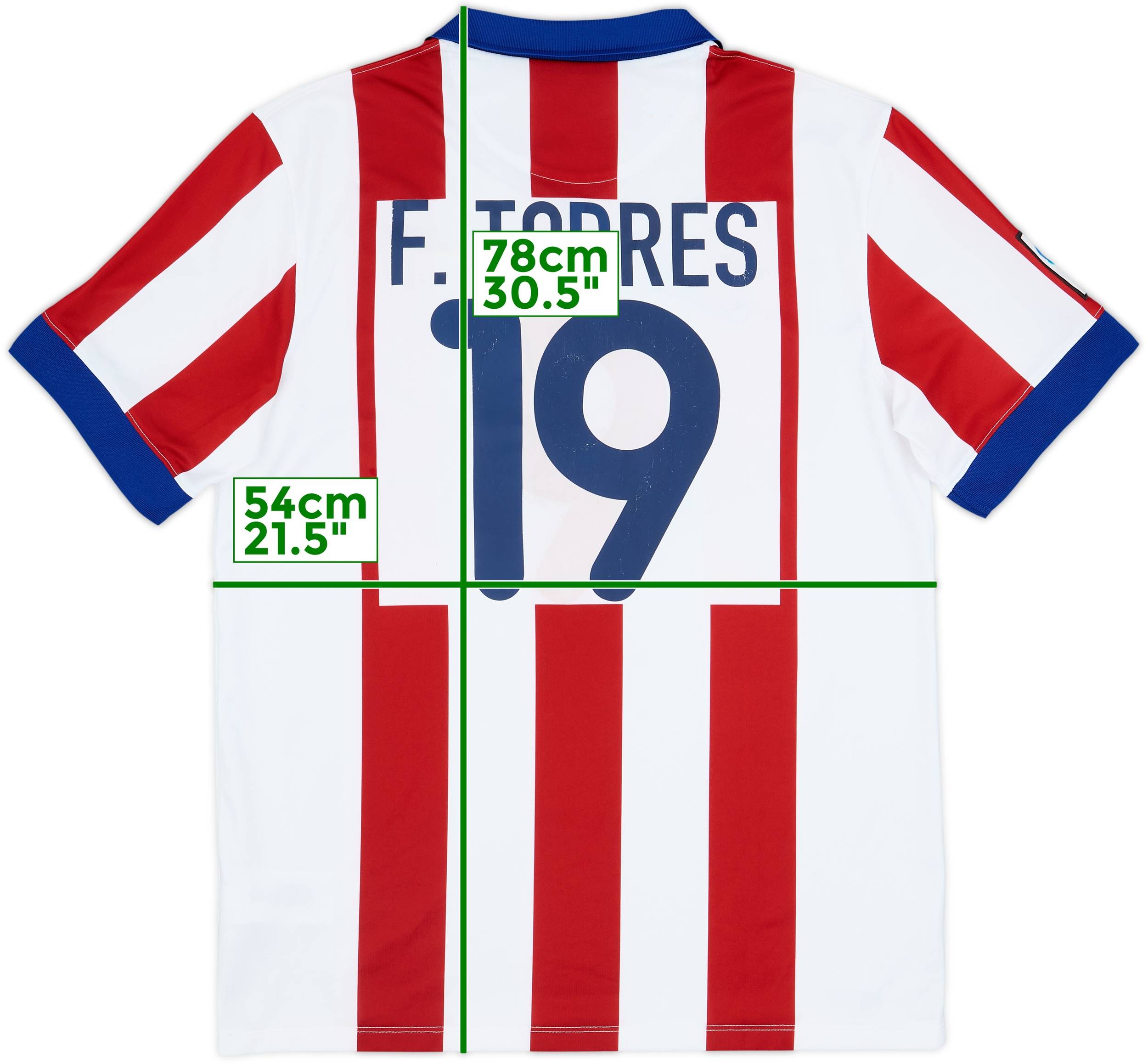 2014-15 Atletico Madrid Home Shirt F.Torres #19 - 5/10 - (L)