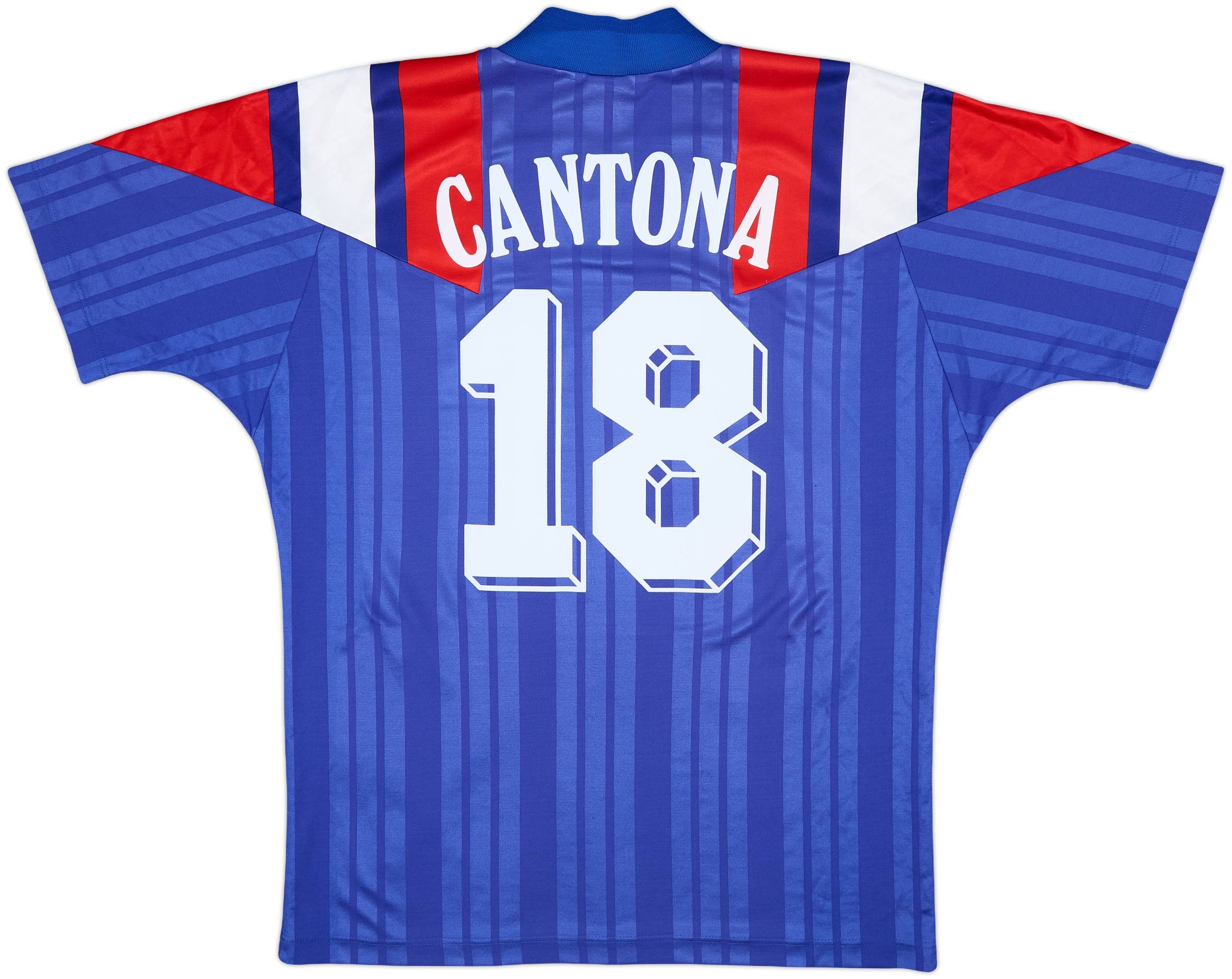  フランス代表 1992-94 ホームユニフォーム 1992-94 France Home Shirt Cantona #18 - 7/10 - (L)