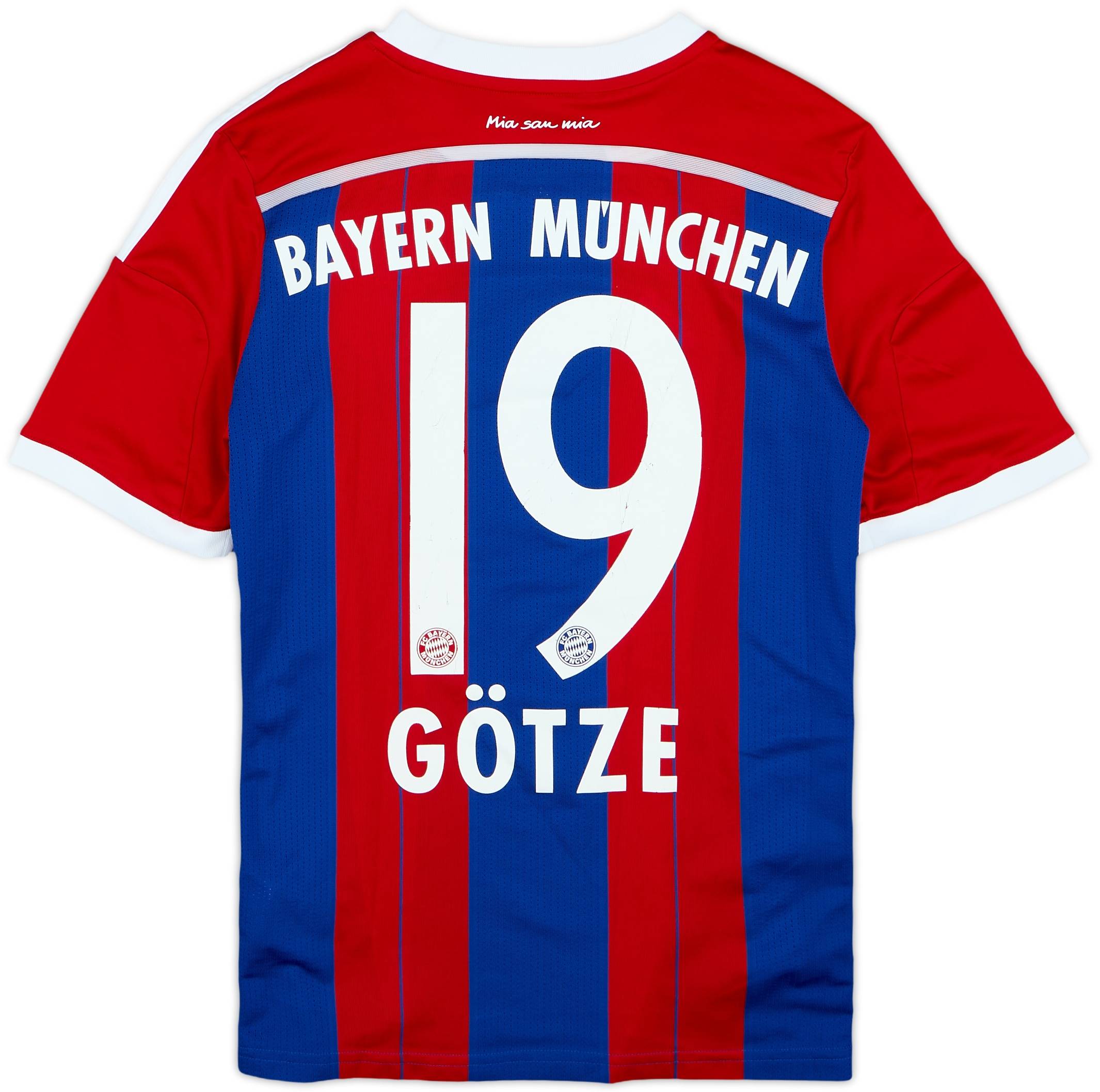 2014 15  FC Bayern GÖTZE 19 ユニフォーム 2014-15 Bayern Munich Home Shirt Gotze #19 - 7/10 - (L.Boys)