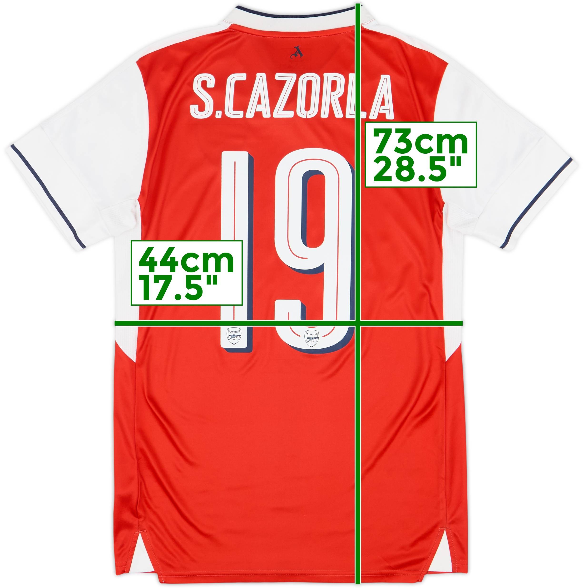 2016-17 Arsenal Home Shirt S.Cazorla #19 - 8/10 - (S)