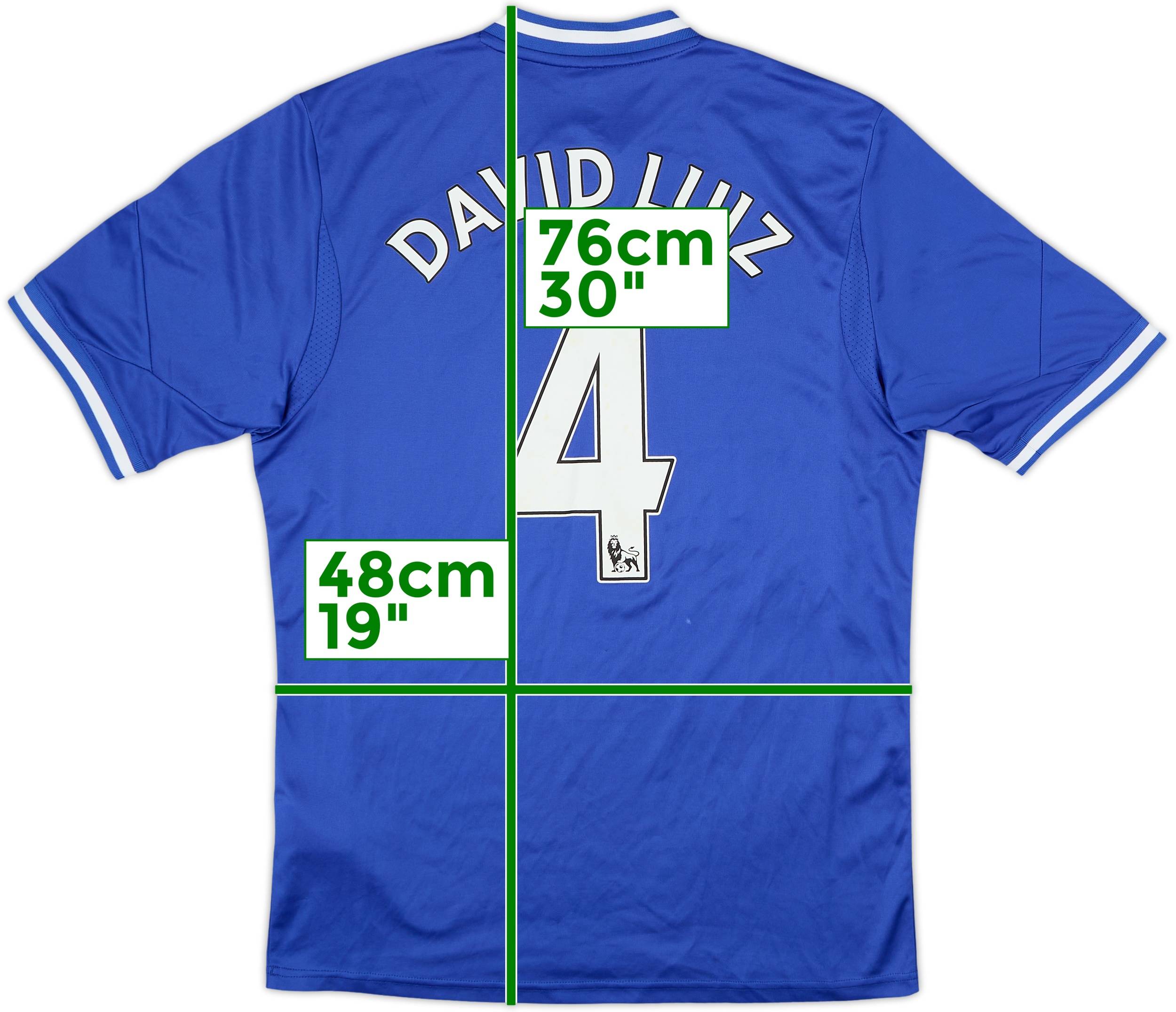 2013-14 Chelsea Home Shirt David Luiz #4 - 6/10 - (M)