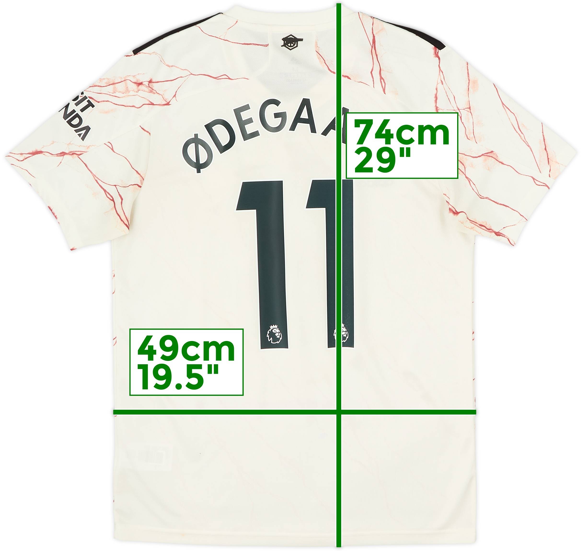 2020-21 Arsenal Away Shirt Odegaard #11 - 8/10 - (M)