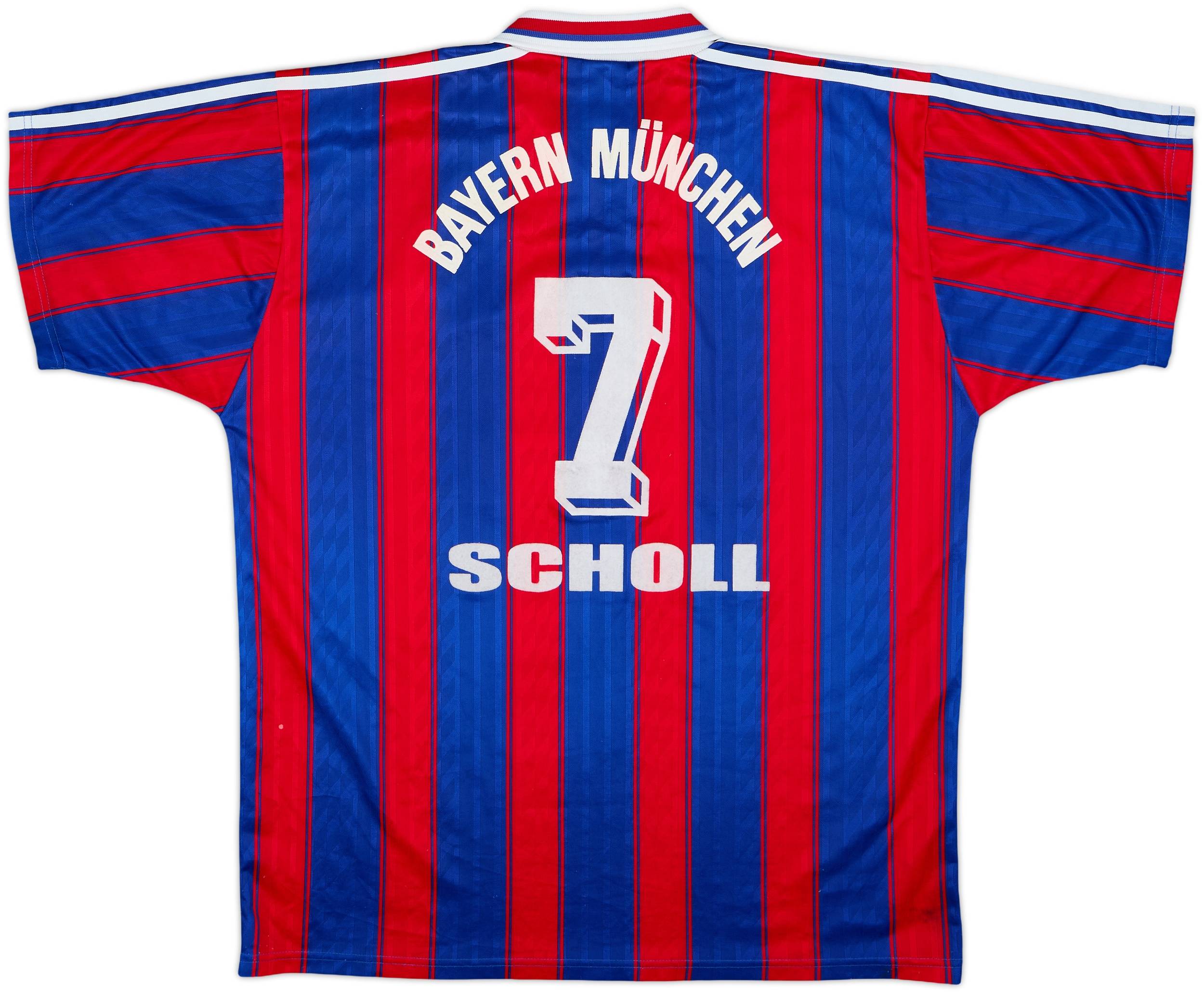 95-97 バイエルン  Scholl 7 ショル OPEL XL 1995-97 Bayern Munich Home Shirt Scholl #7 - 6/10 - (XL)