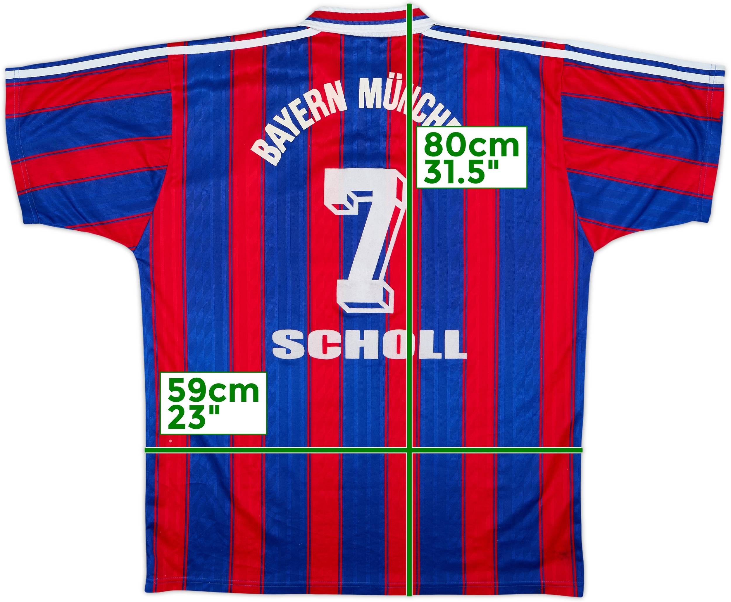 1995-97 Bayern Munich Home Shirt Scholl #7 - 6/10 - (XL)