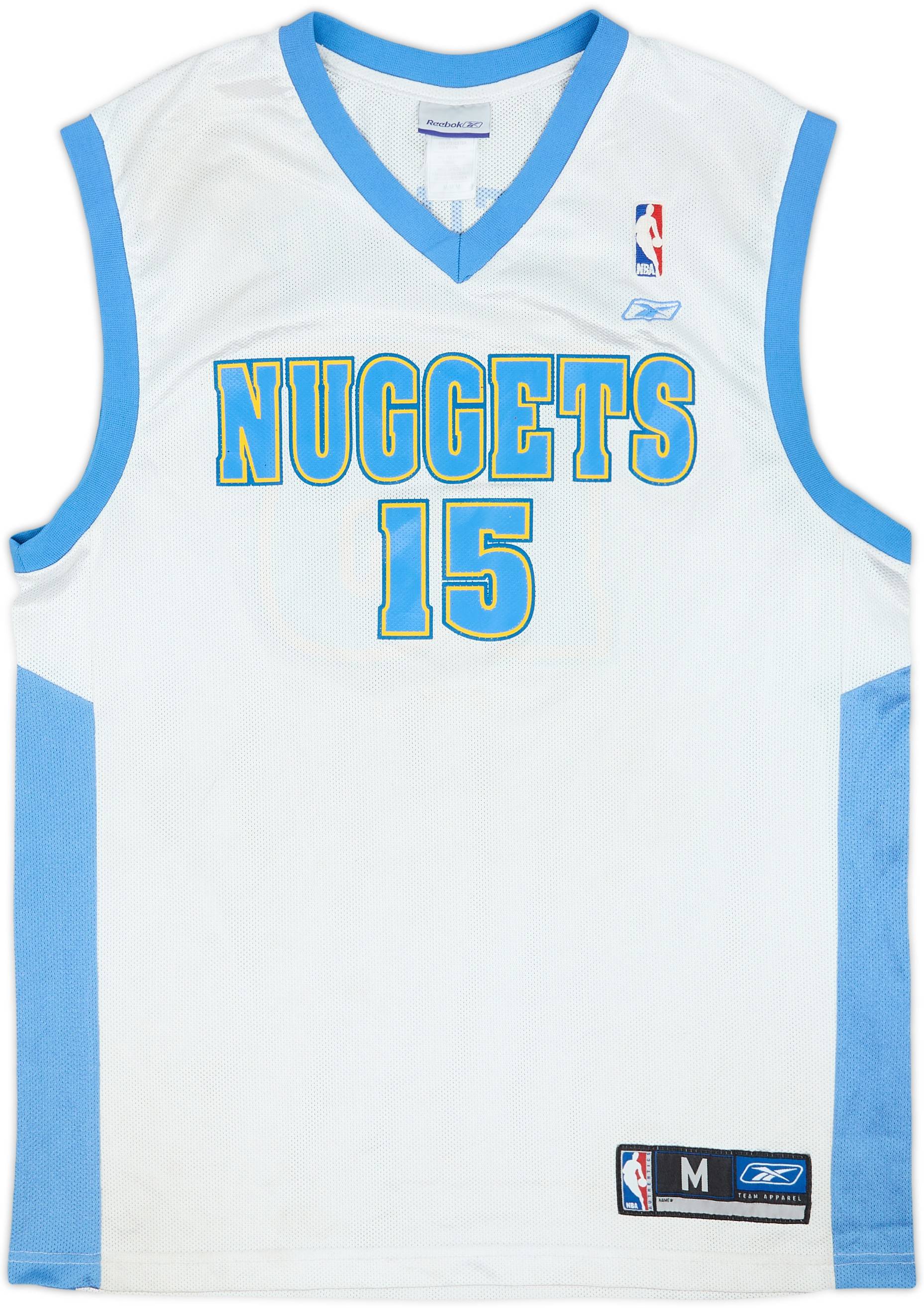 2003-06 Denver Nuggets Anthony #15 Reebok Home Jersey - 5/10 - (M)