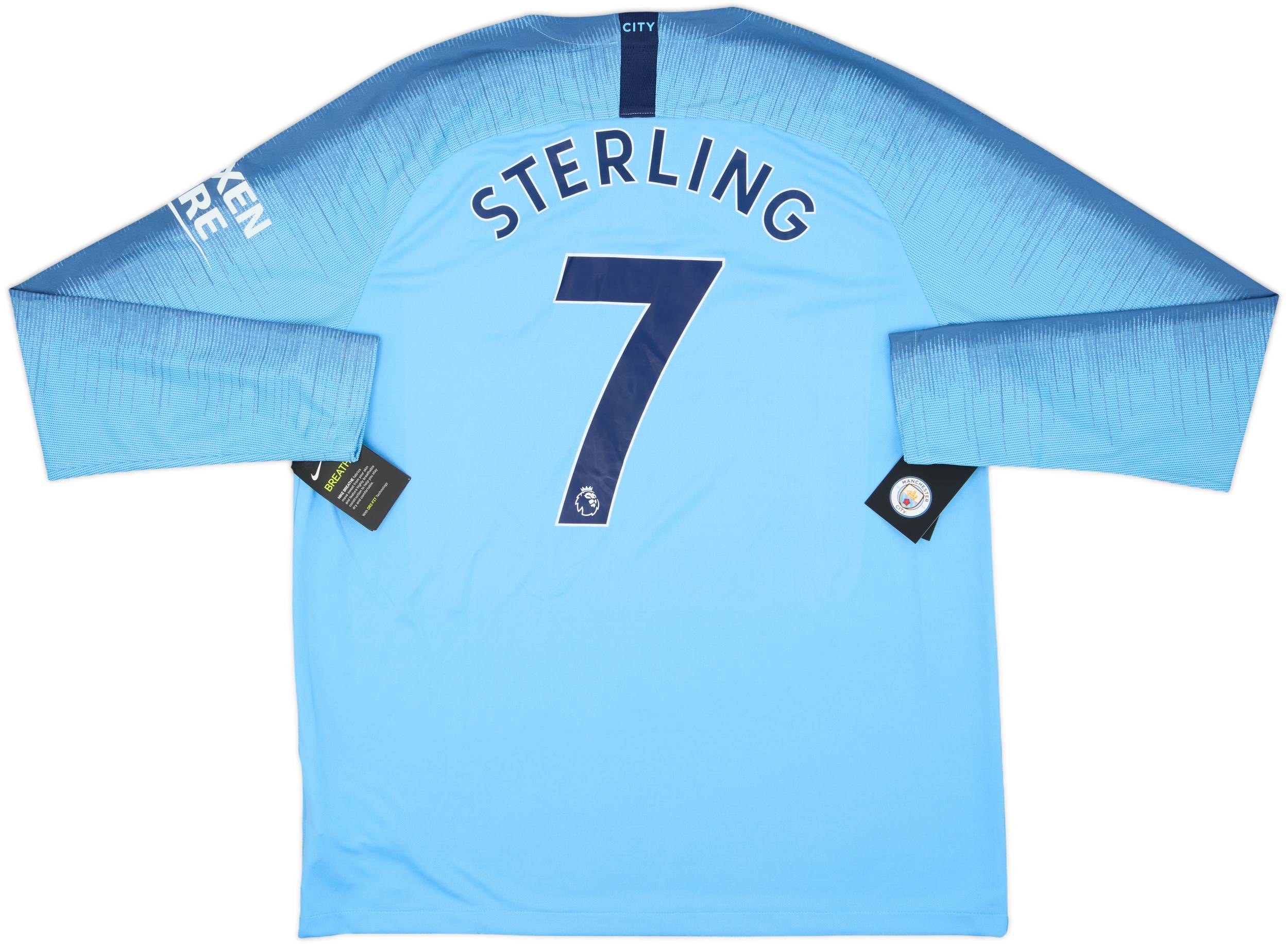 2018-19 Manchester City Home L/S Shirt Sterling #7 (XL)