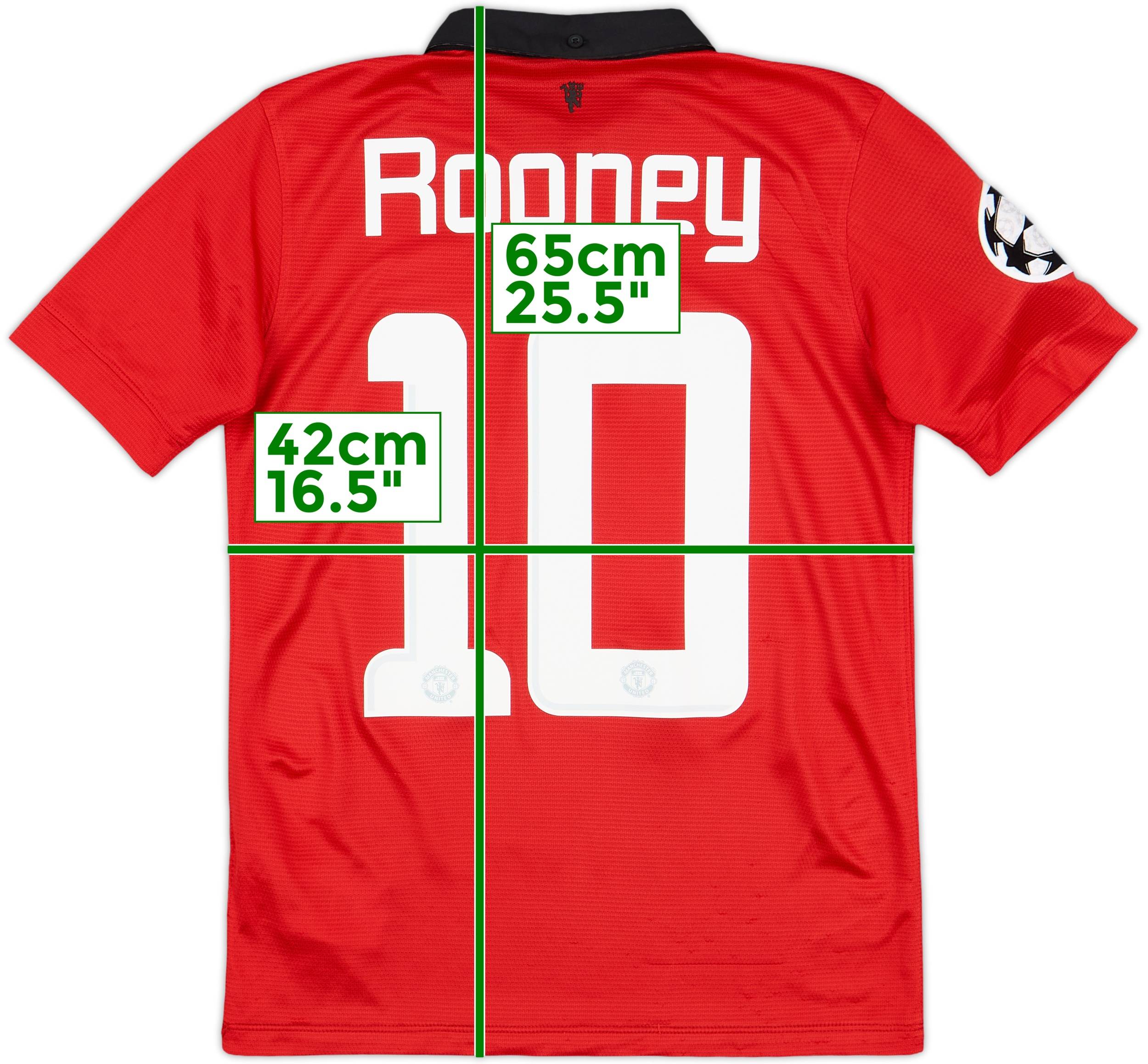 2013-14 Manchester United Home Shirt Rooney #10 - 8/10 - (L