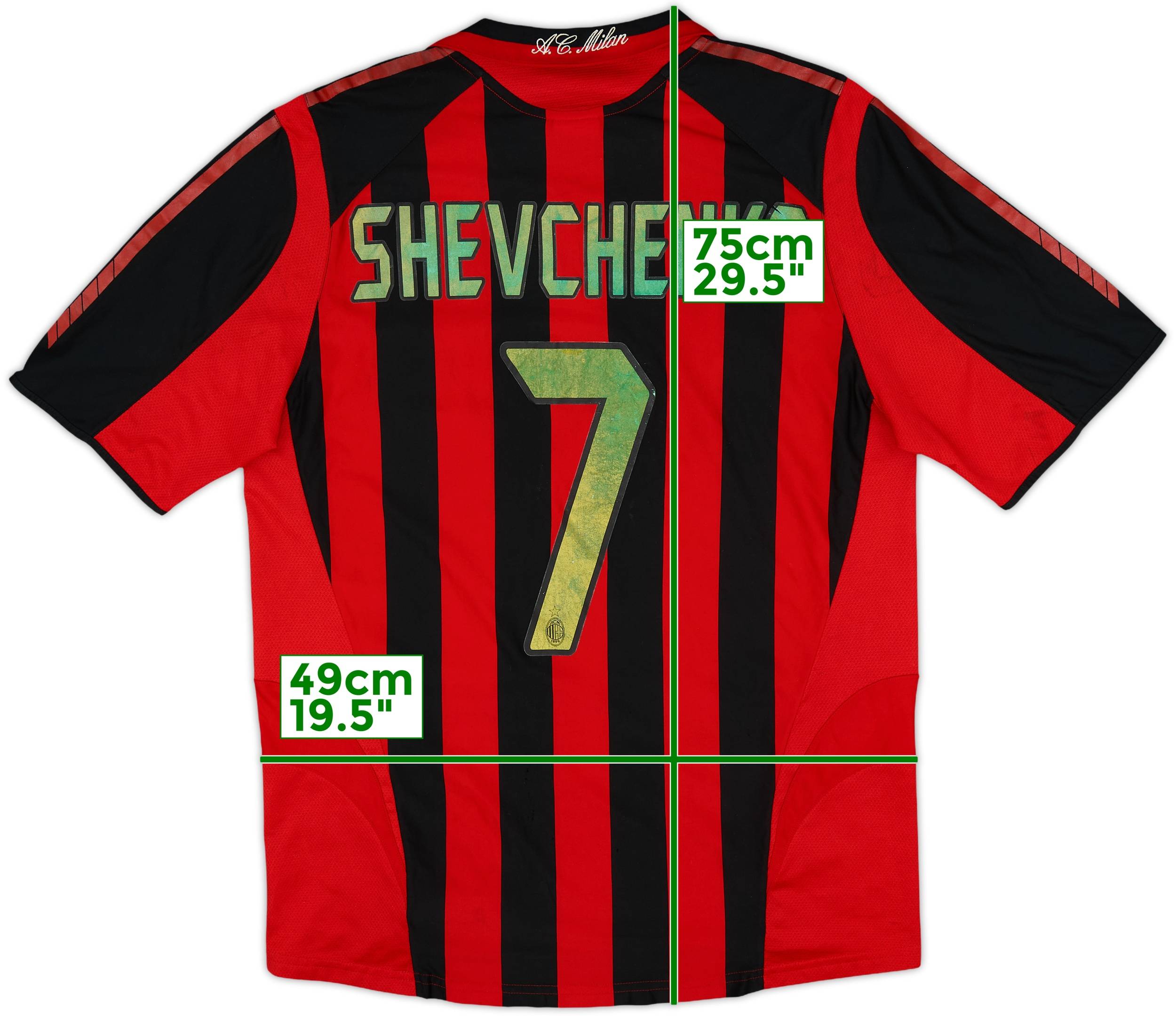 2005-06 AC Milan Home Shirt Shevchenko #7 - 5/10 - (M)