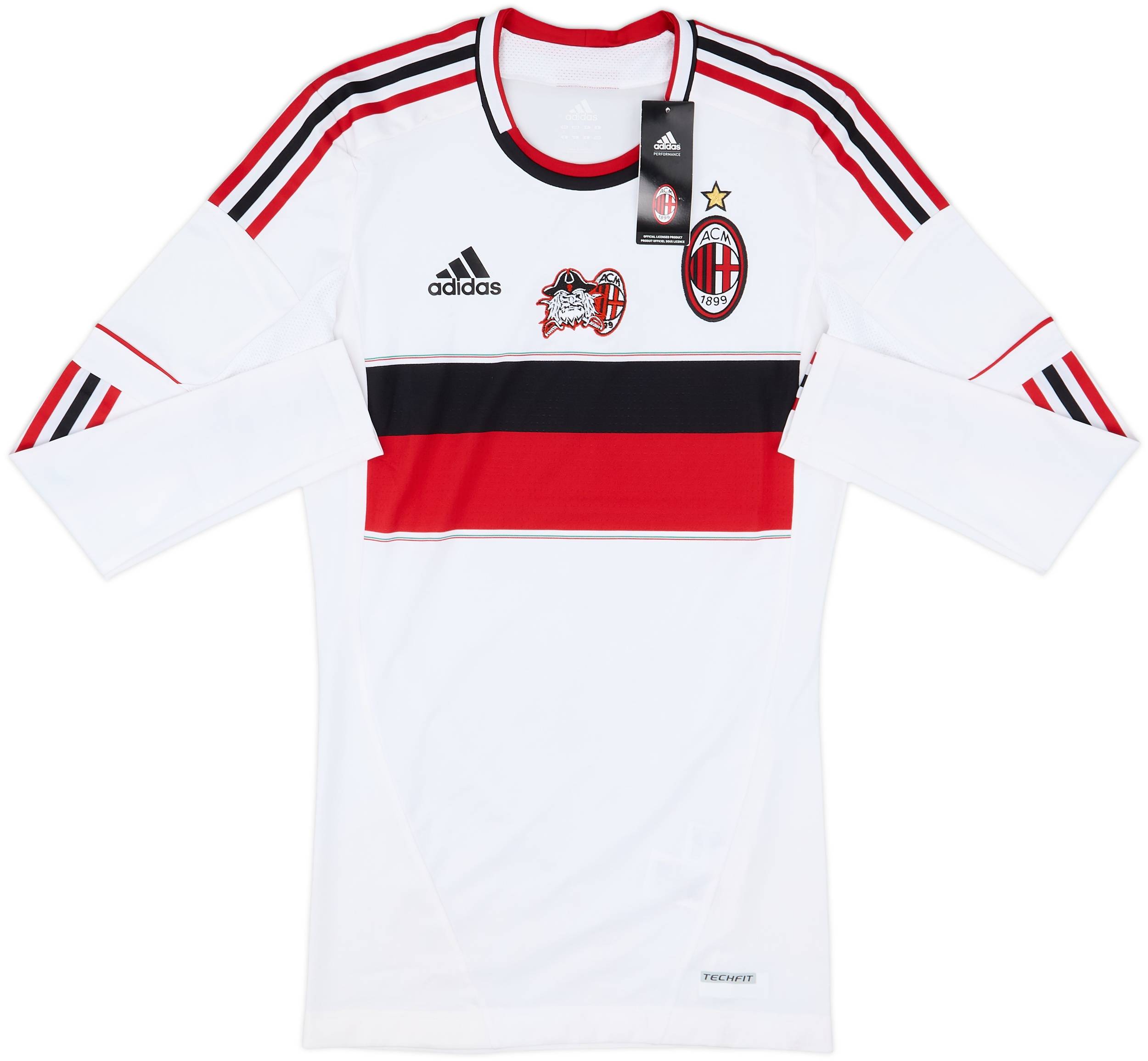2012-13 AC Milan TechFit Player Issue Away L/S Shirt (M)