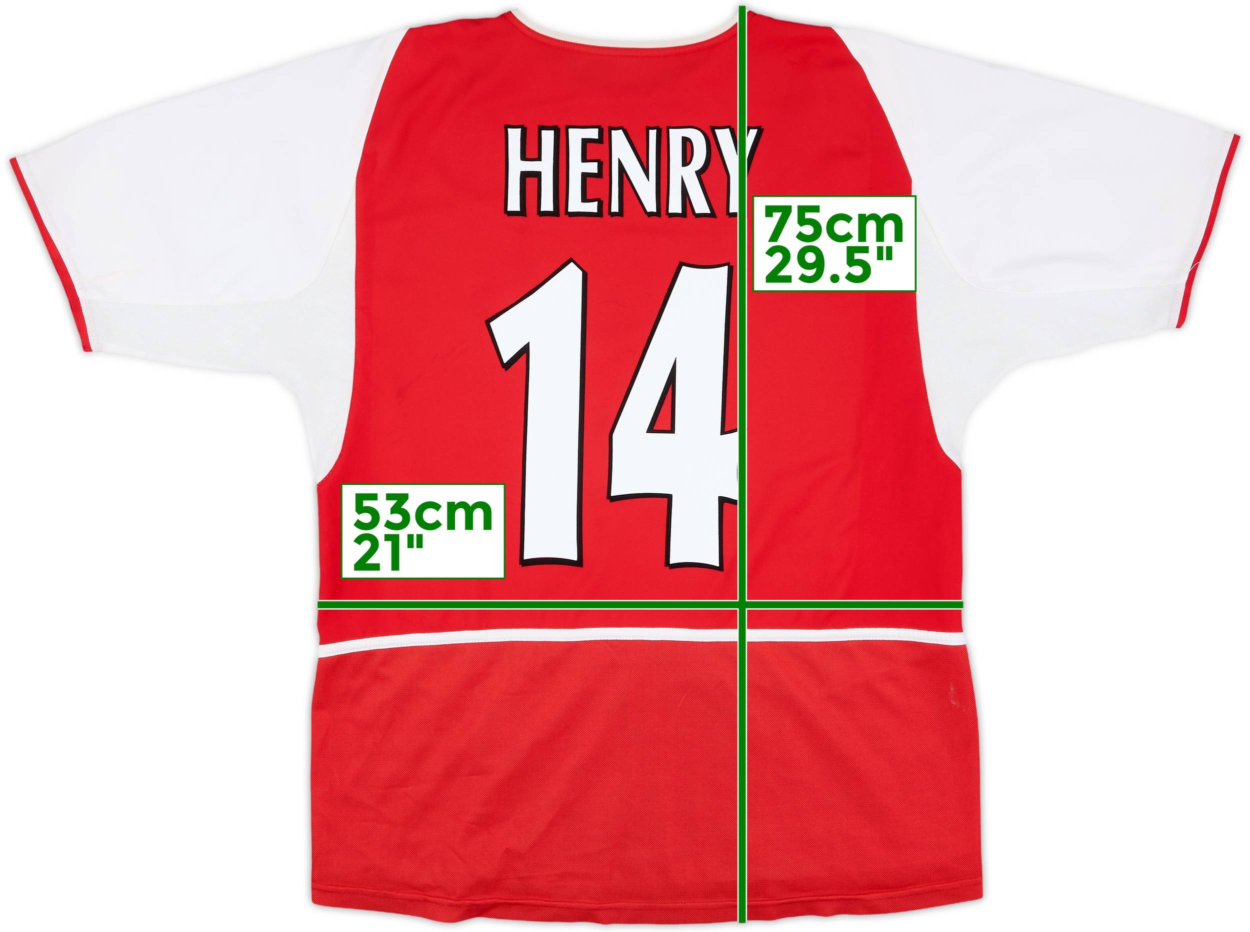 2002-04 Arsenal Home Shirt Henry #14 - 8/10 - (XL)