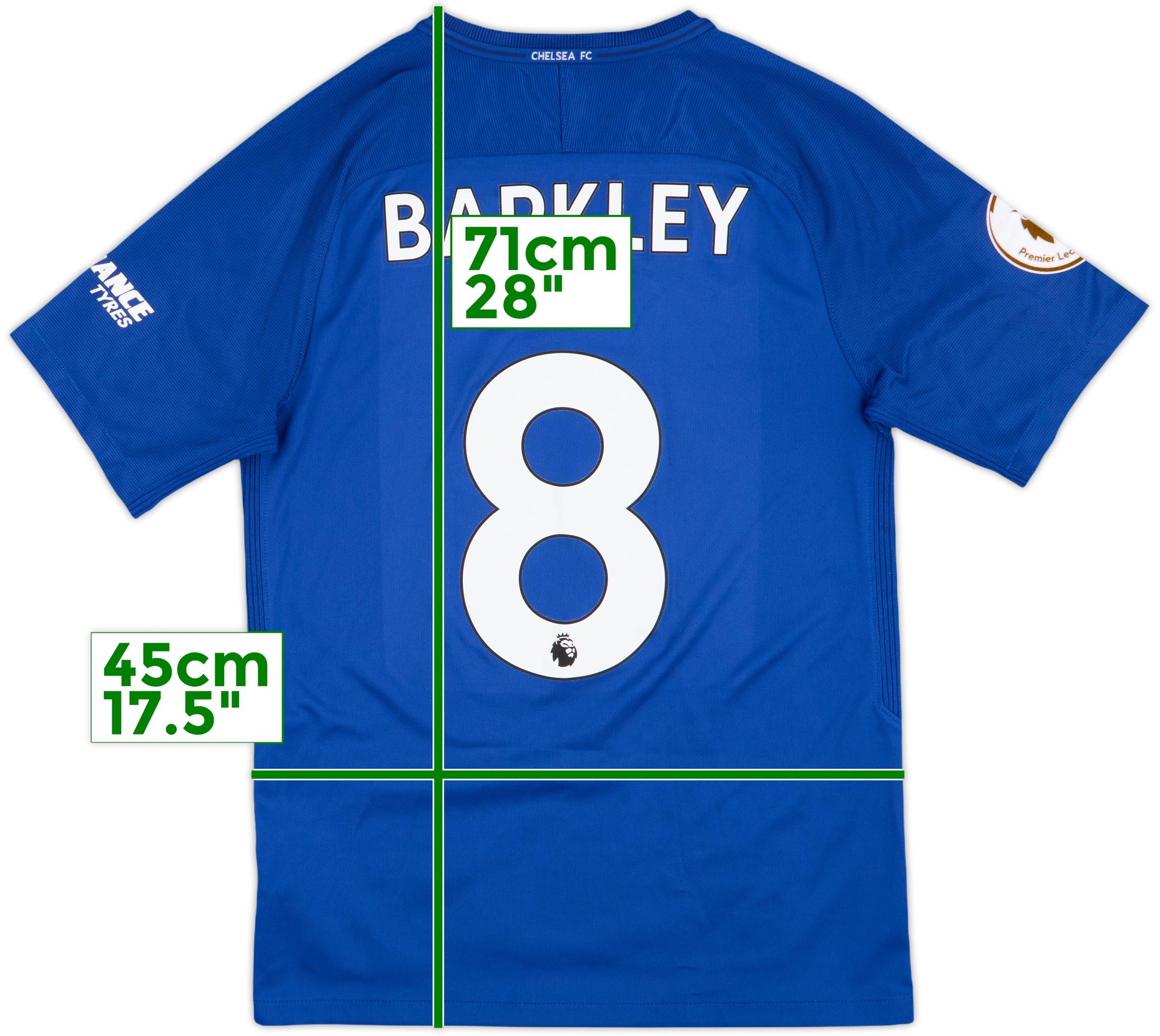 2017-18 Chelsea Home Shirt Barkley #8 - 9/10 - (S)