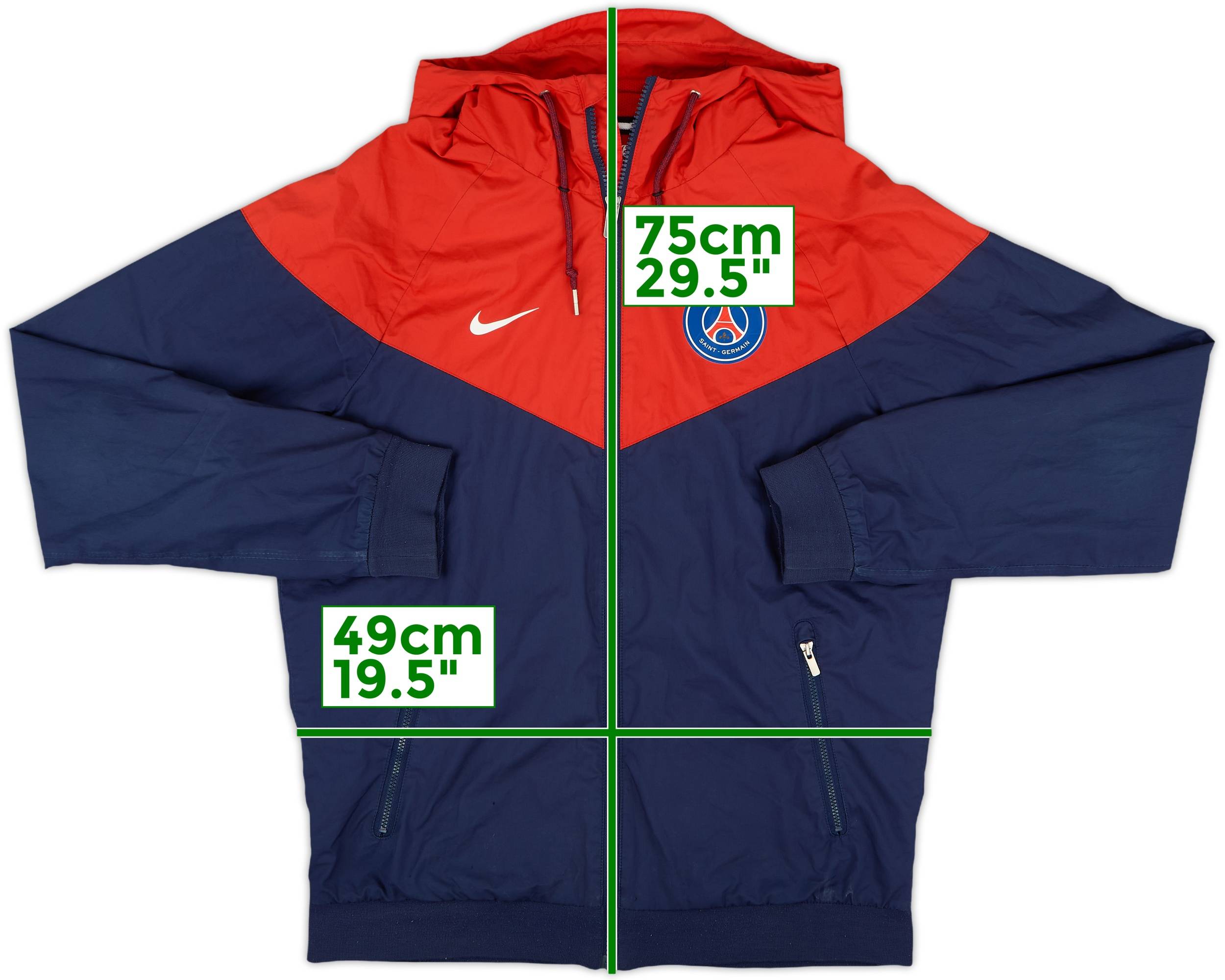 2017-18 Paris Saint-Germain Nike Hooded Track Jacket - 9/10
