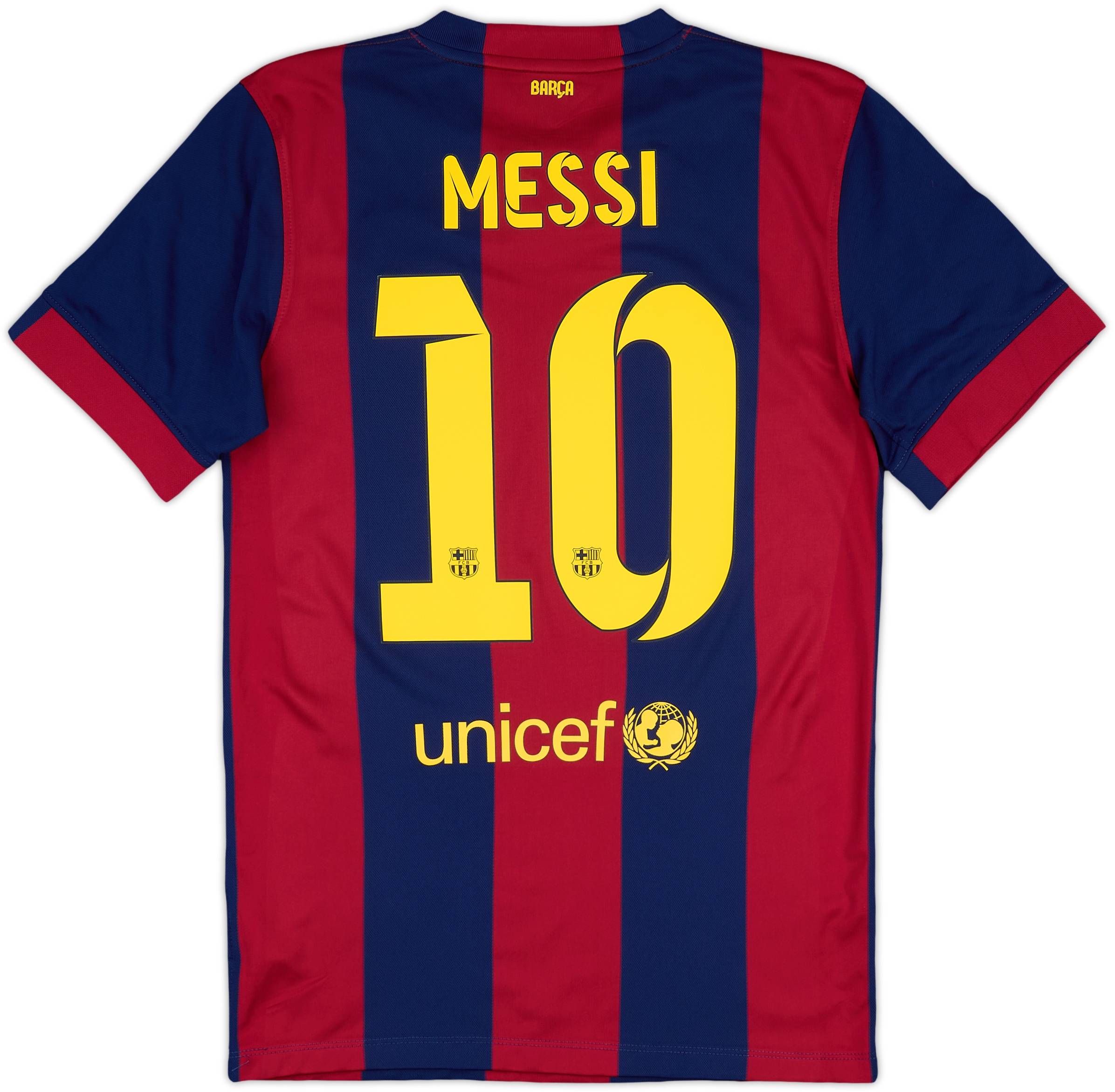 14-15 バルセロナ 10番 半袖 シャツ メッシ MESSI 2014-15 Barcelona Home Shirt Messi #10 - 8/10 - (S)