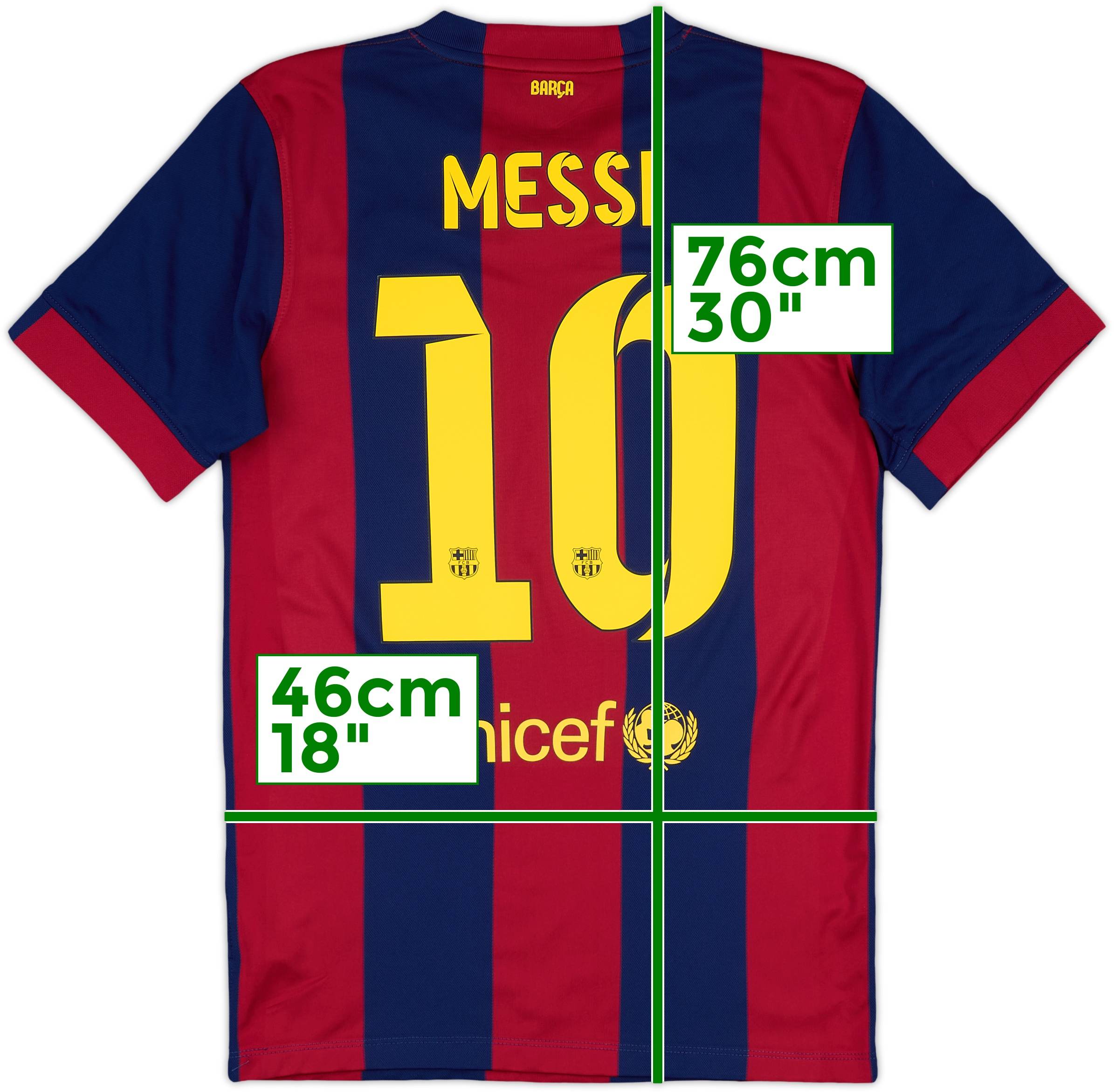 Nike FC Barcelona MESSI 2014 ユニフォーム 2014-15 Barcelona Home Shirt Messi #10 - 8/10 - (S)