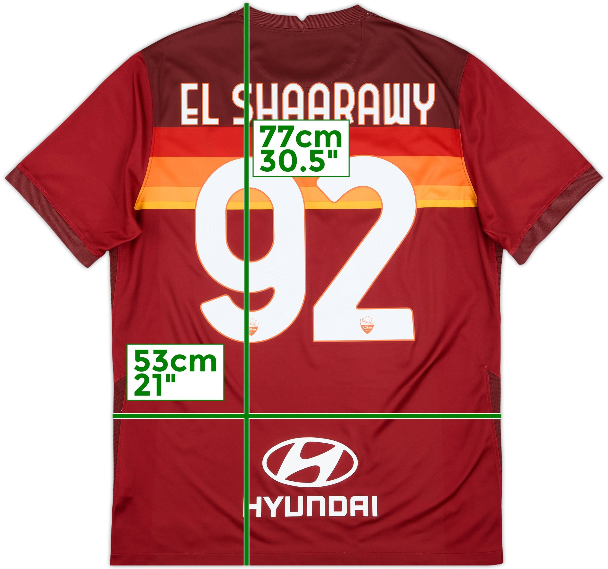 2020-21 Roma Home Shirt El Shaarawy #92 - 10/10 - (L)