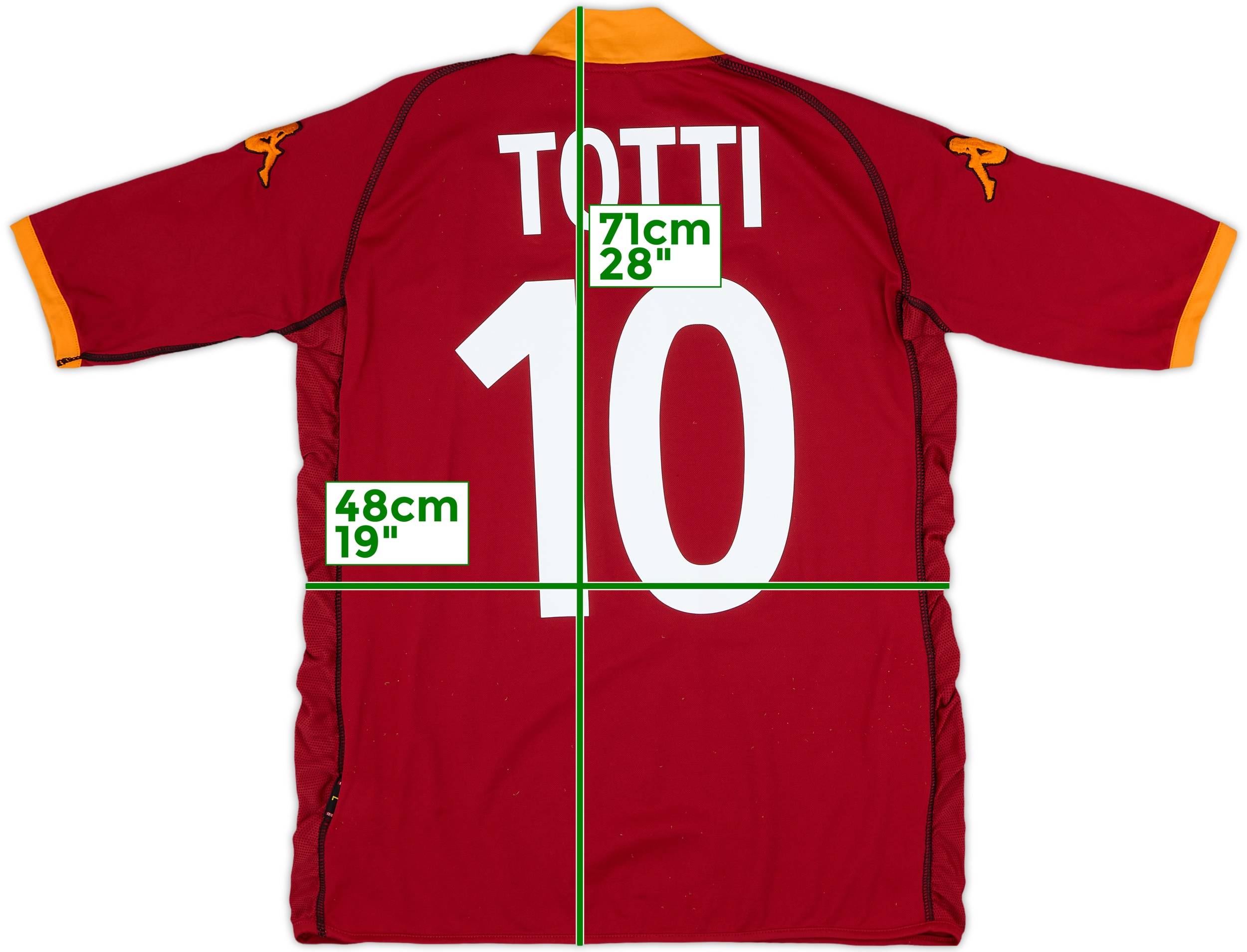 ウェア 04-05 ROMA TOTTI #10 2004-05 Roma Away Shirt Totti #10 - 7/10 - (XL)