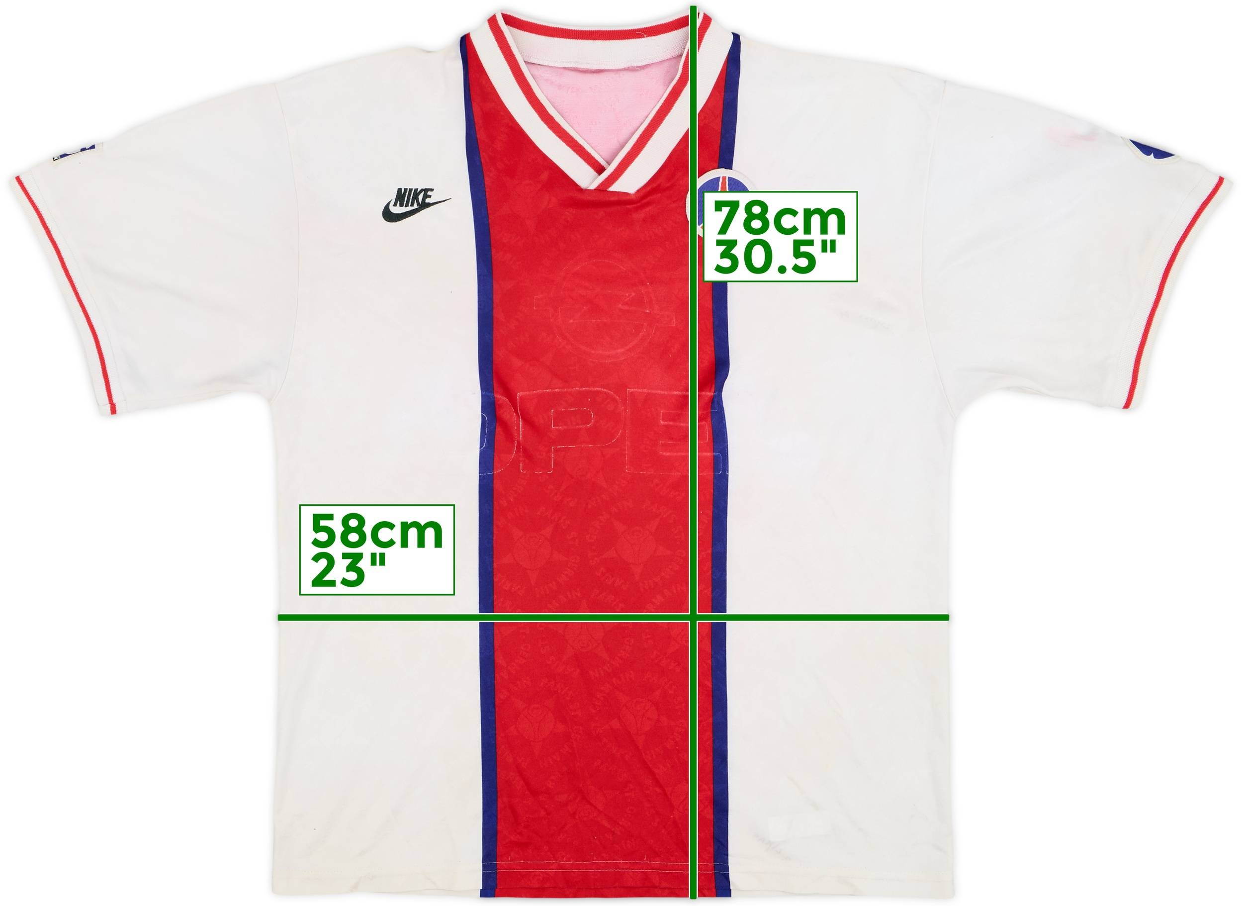 NIKE 95-96 Paris Saint-Germain ユニフォーム パリ・サンジェルマン 1995-96 Nike ホーム半袖 ユニフォーム