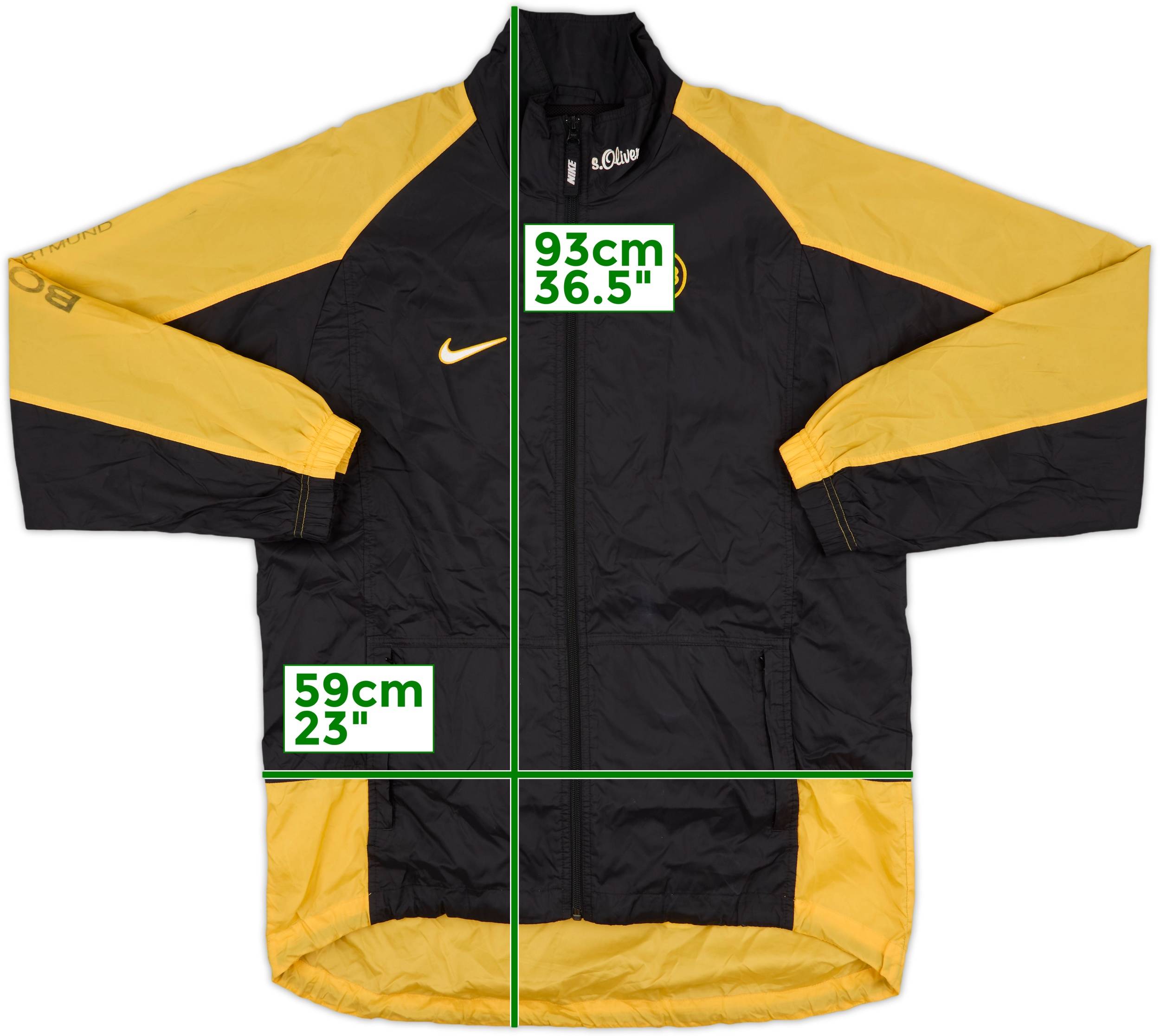 激レア！　Nike Borussia Dortmund  95 #4 1998-00 Borussia Dortmund Nike Hooded Rain Jacket - 7/10 - (L)