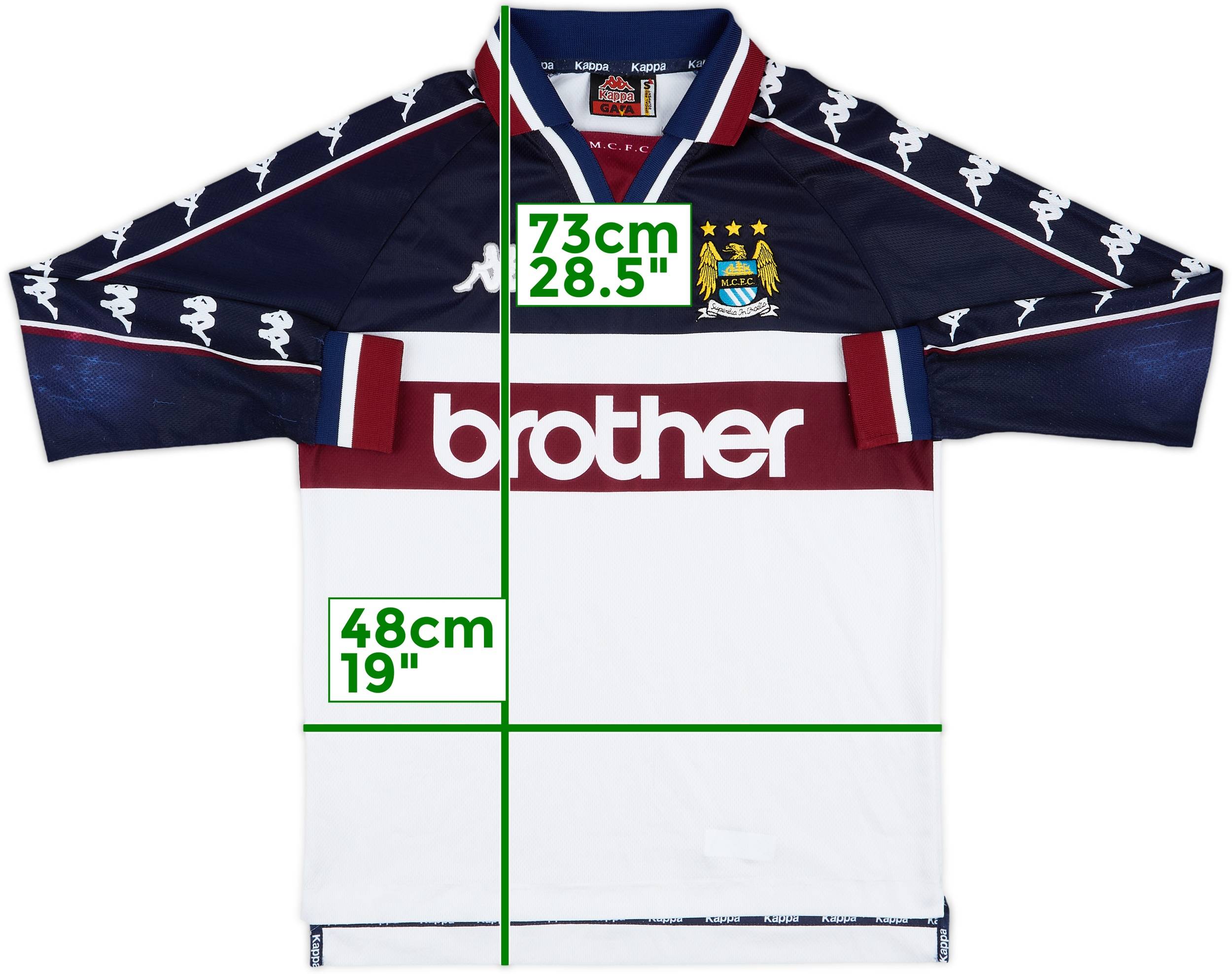 1997-98 Manchester City Away L/S Shirt - 8/10 - (S)