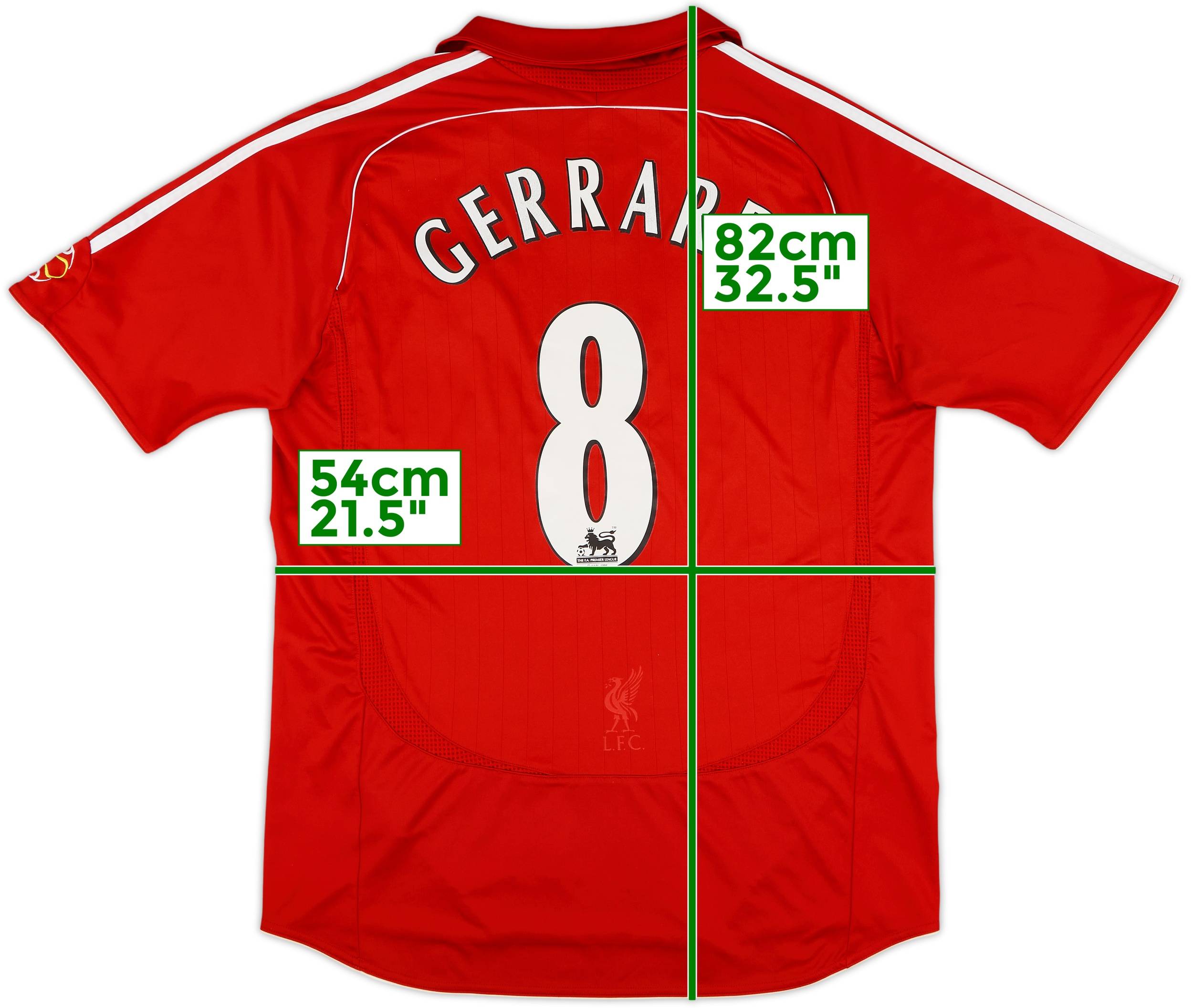 2006-2007 リバプール ジェラード 8番 GERRARD MENS FC LIVERPOOL 2006/2007 GERRARD #8 UEFA SOCCER FOOTBALL