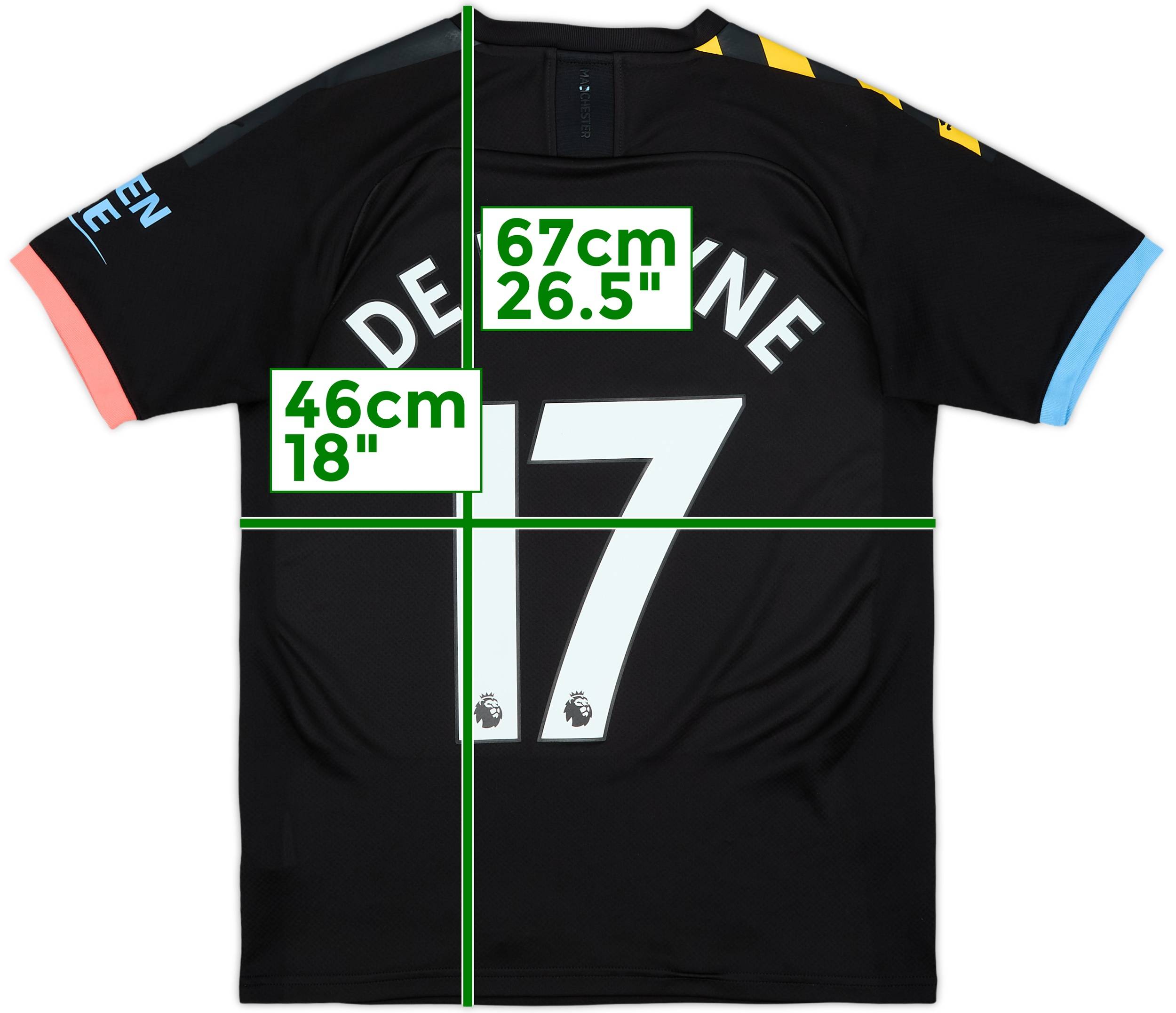 2019-20 Manchester City Away Shirt De Bruyne #17 - 8/10 - (S)