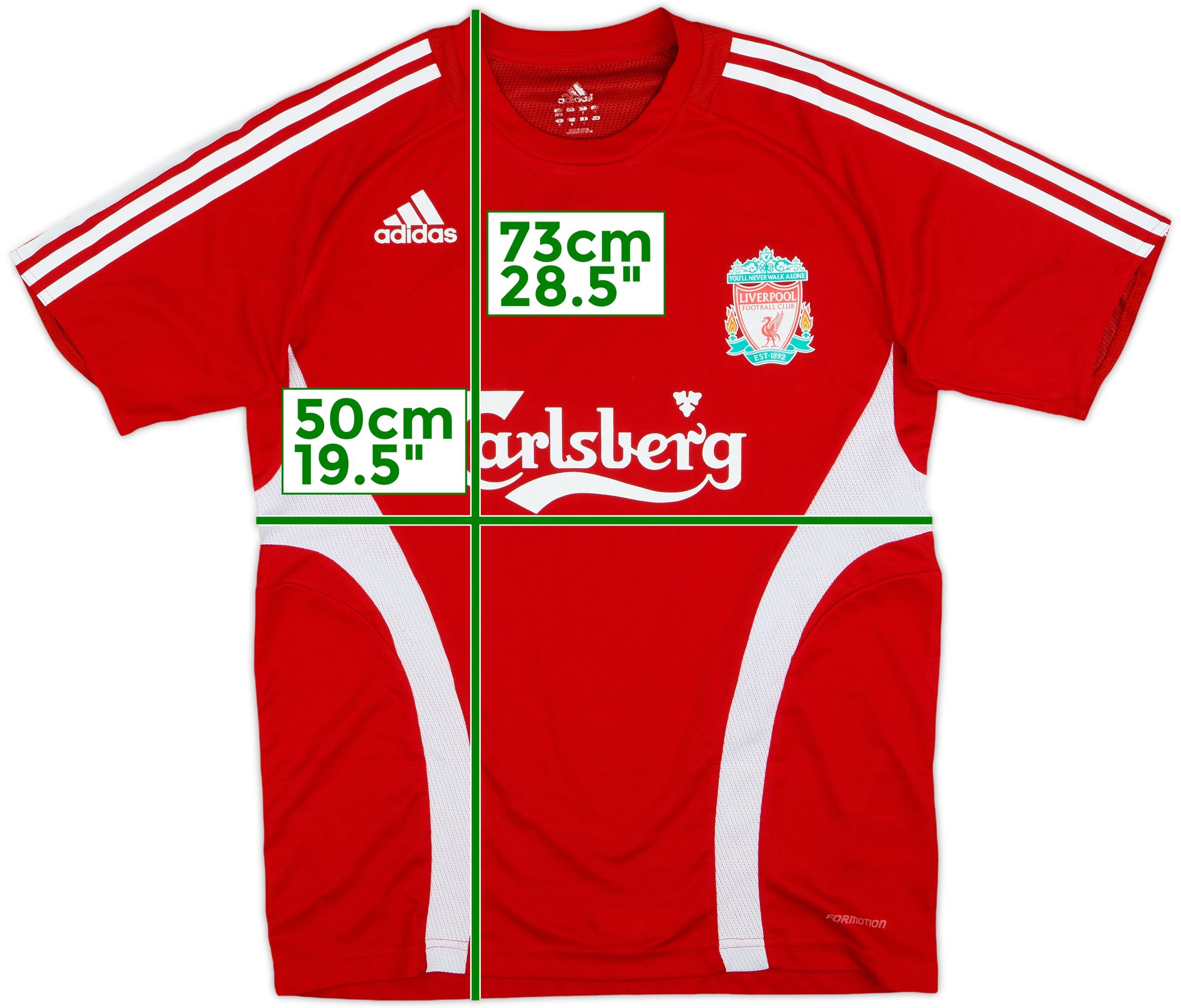 2008-09 Liverpool adidas Formotion Training Shirt - 8/10 - (M)