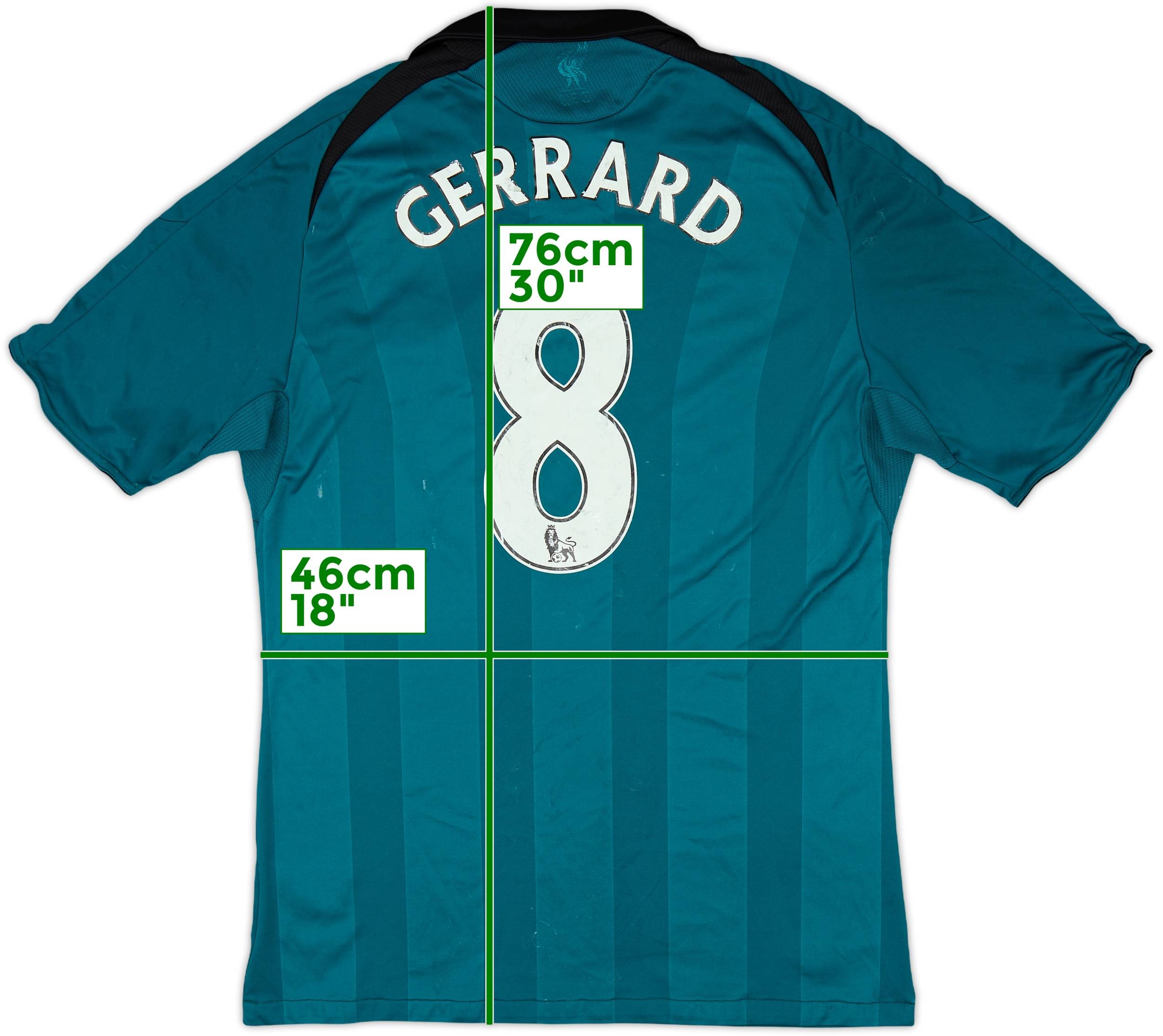 2008-09 Liverpool Third Shirt Gerrard #8 - 4/10 - (M)