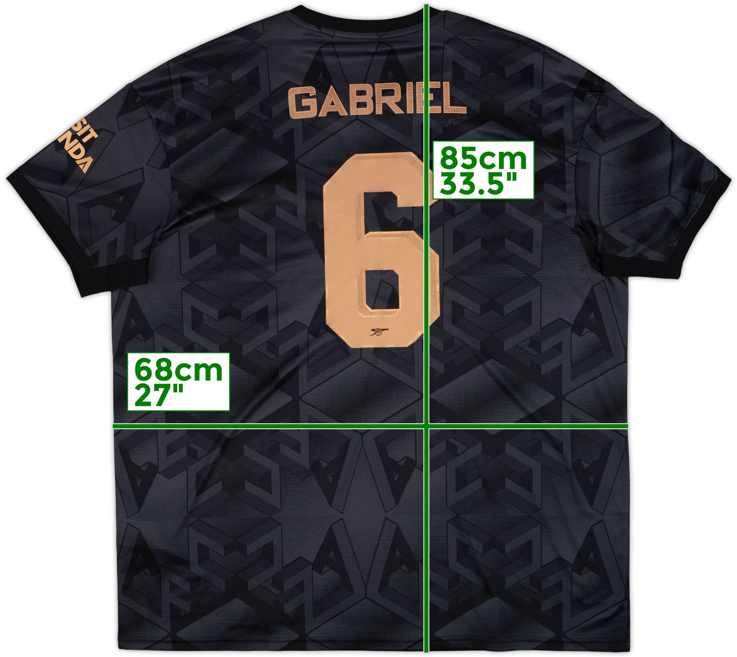 2022-23 Arsenal Away Shirt Gabriel #6 - 9/10 - (XXL)