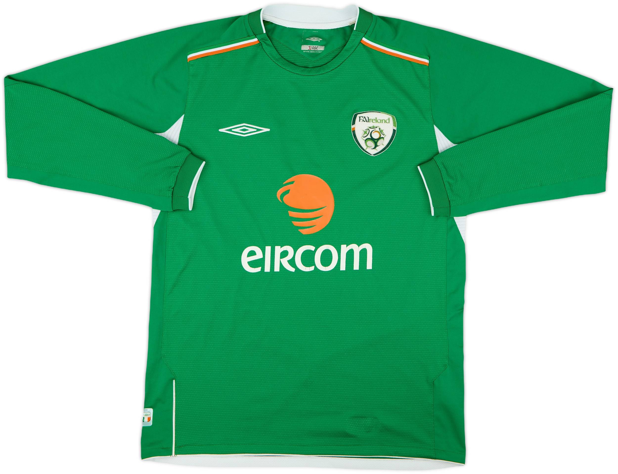 2004-06 Ireland Home L/S Shirt - 6/10 - (S)