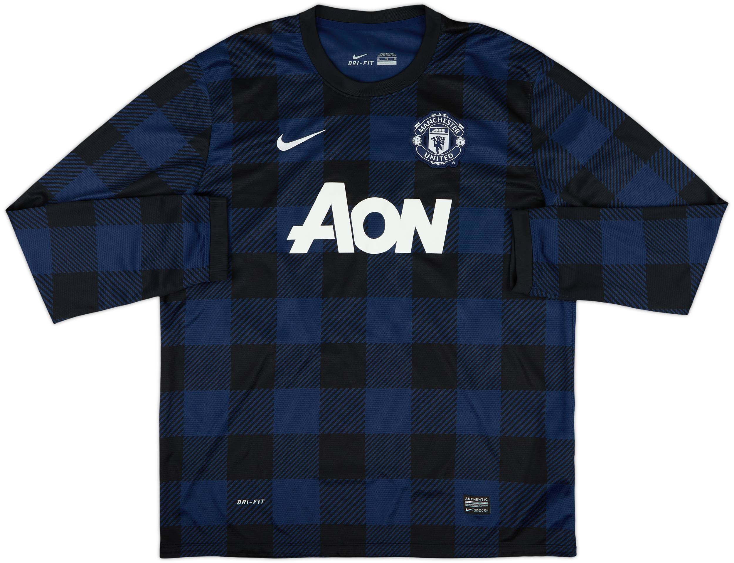 2013-14 Manchester United Away L/S Shirt Rooney #10 - 8/10