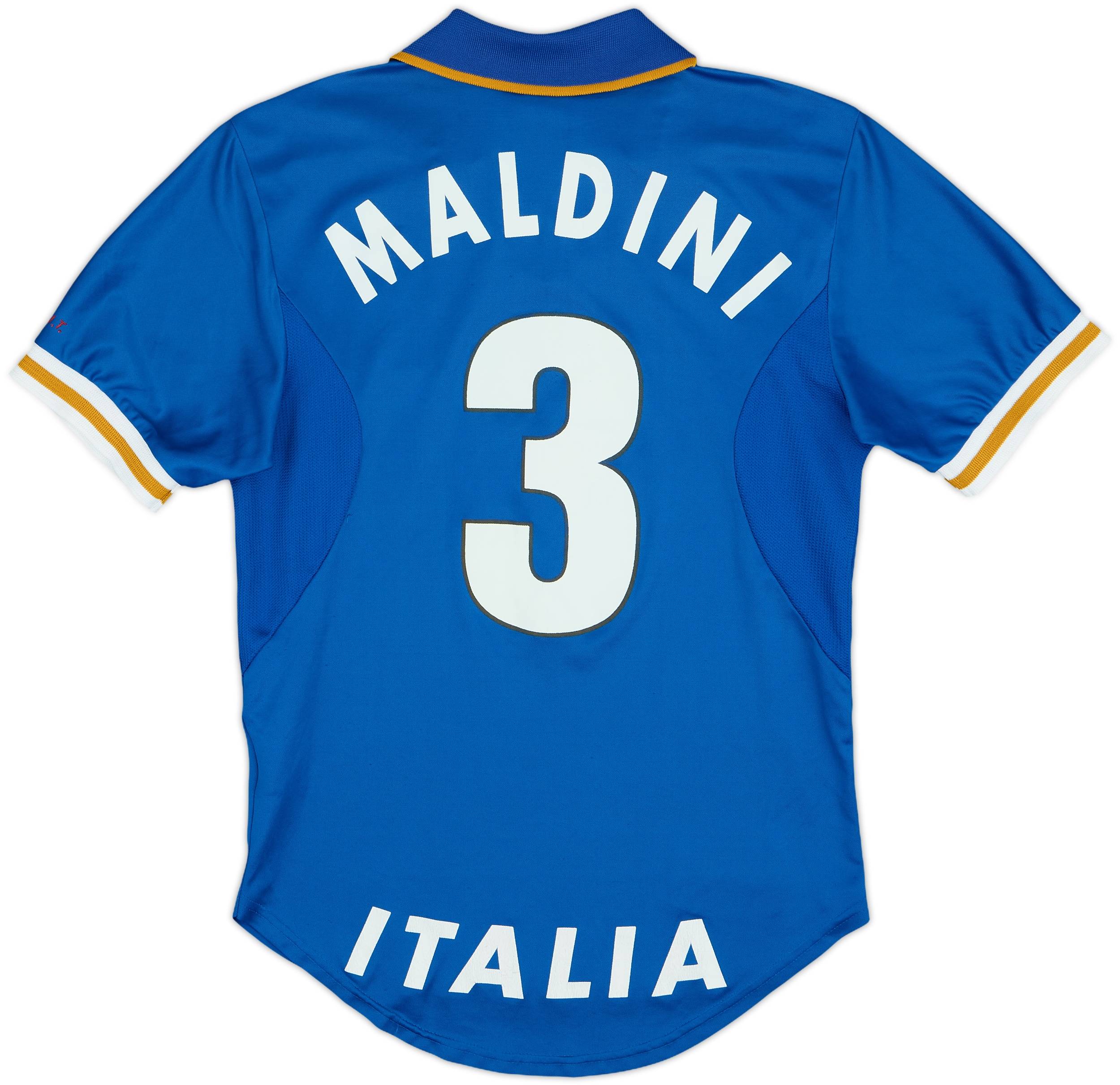 1996-97 Italy Home Shirt Maldini #3 - 8/10 - (XS)