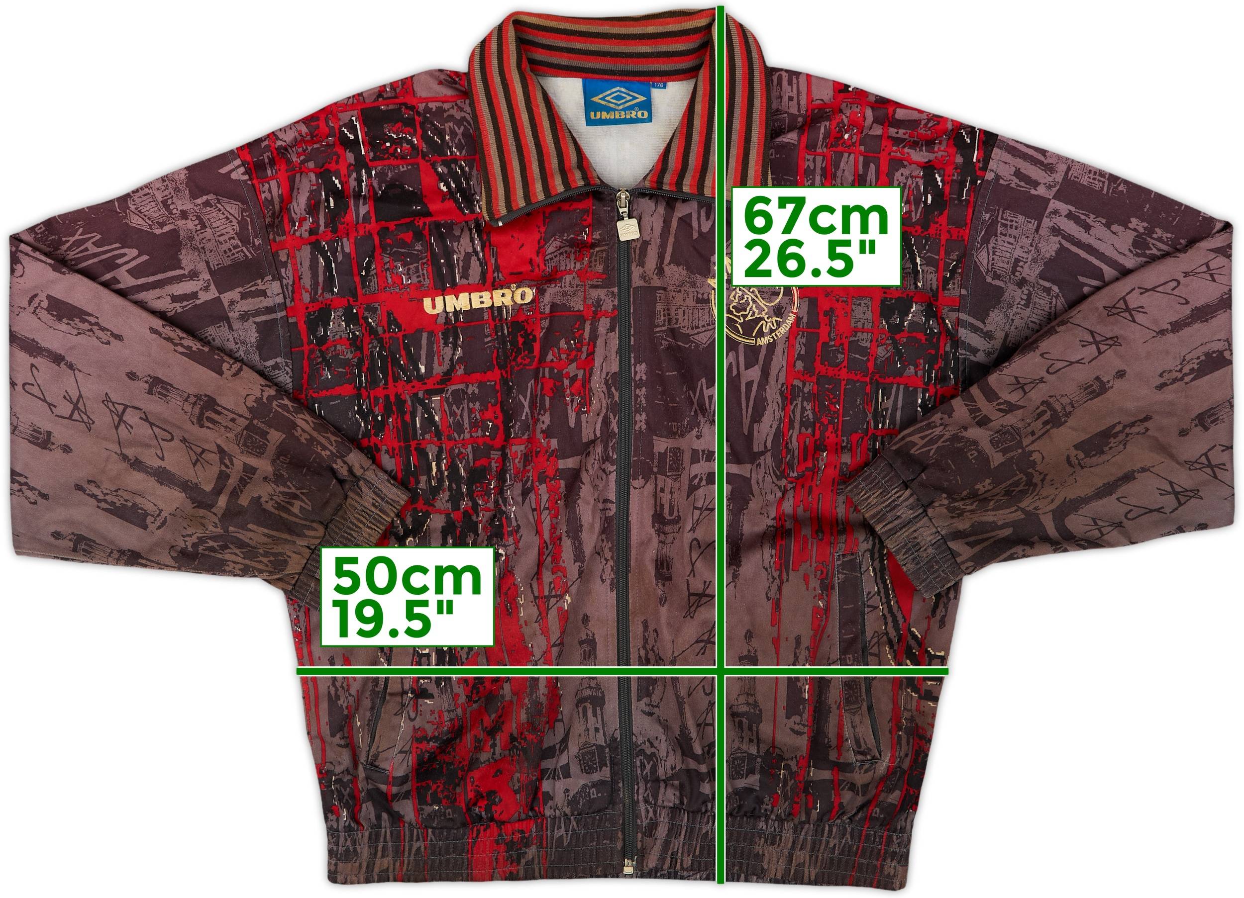 1995-96 Ajax Umbro Track Jacket - 5/10 - (XL.Boys)