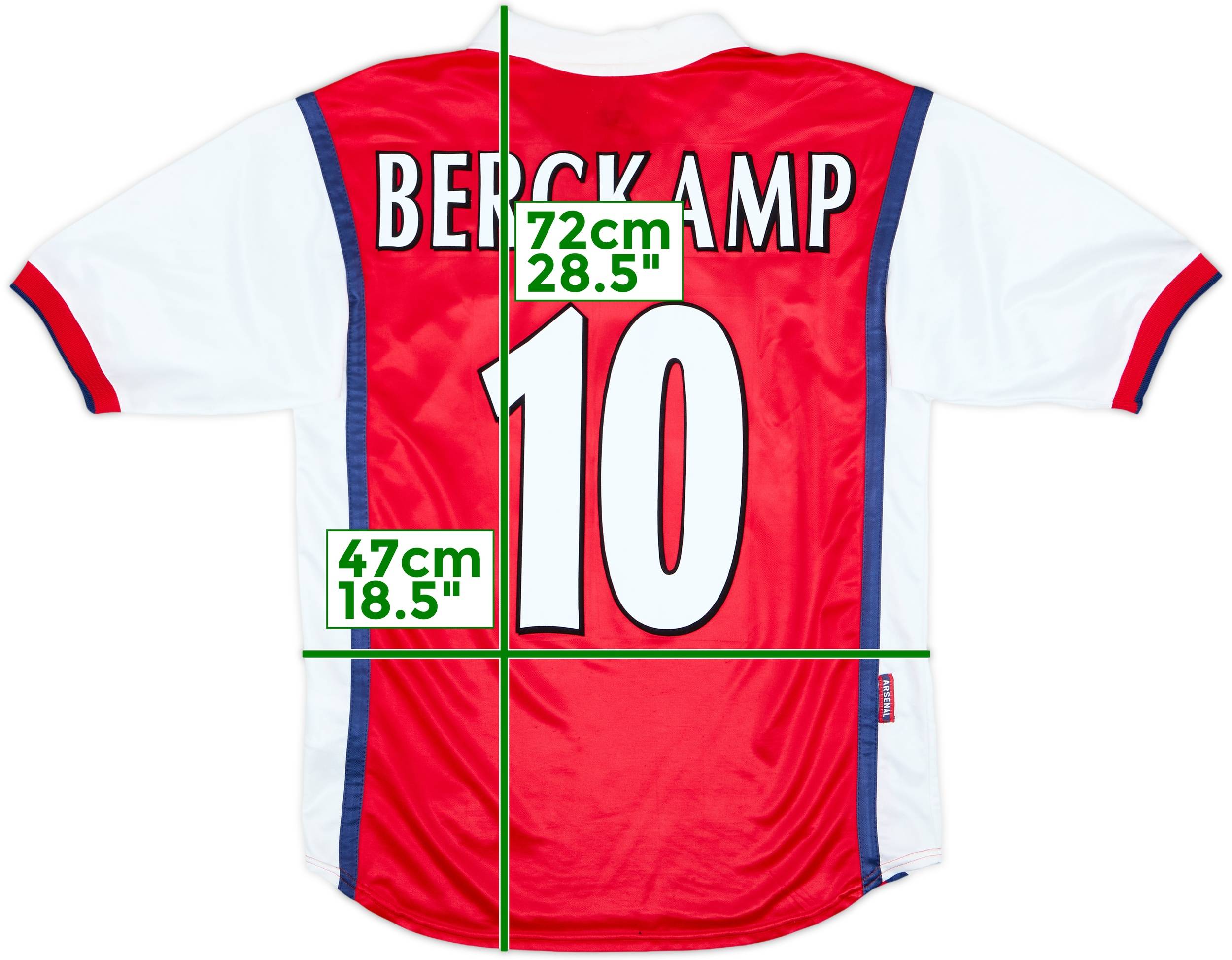 1998-99 Arsenal Home Shirt Bergkamp #10 - 5/10 - (XL.Boys)