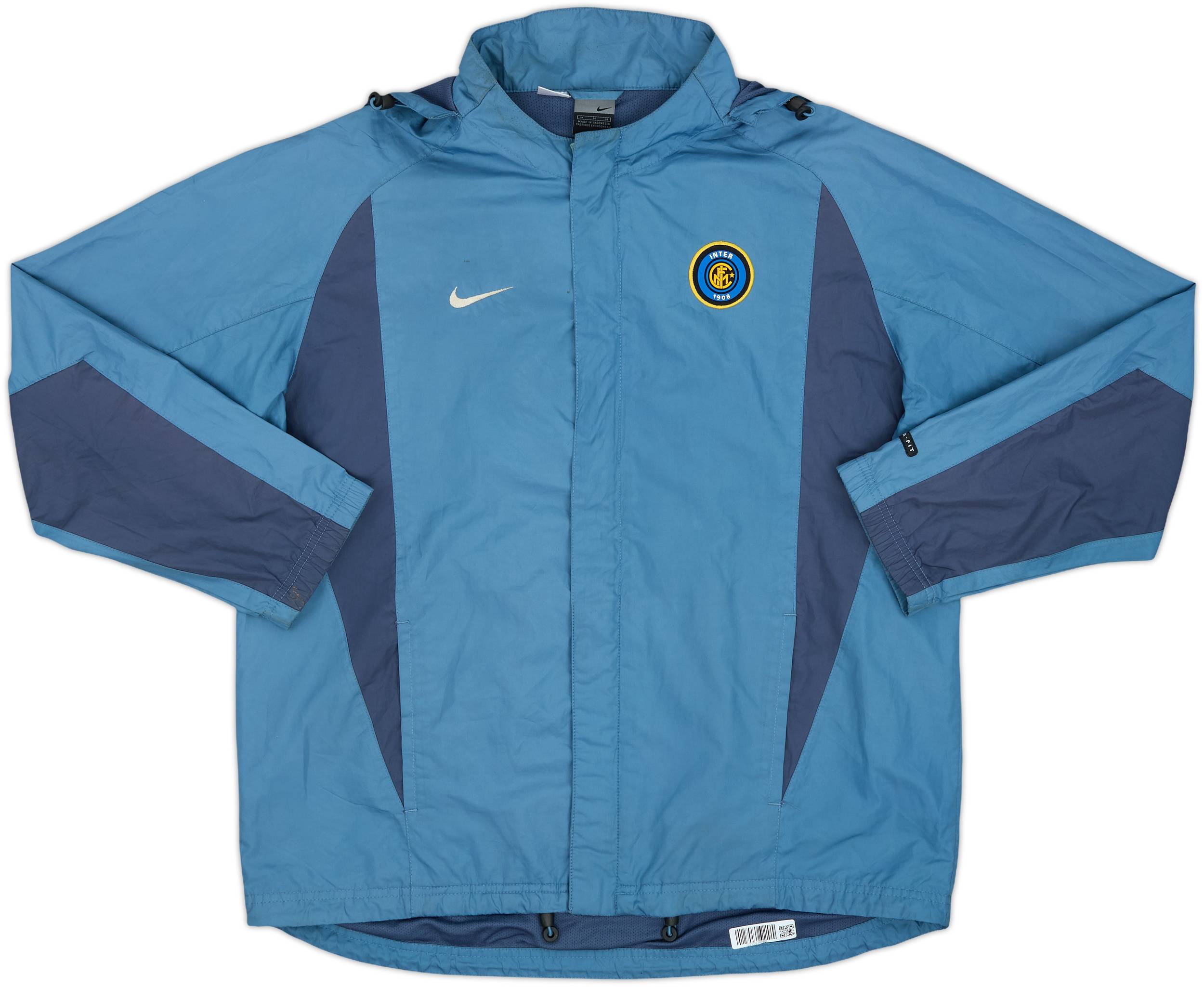 2001-02 Inter Milan Nike Hooded Rain Jacket - 7/10 - (M)
