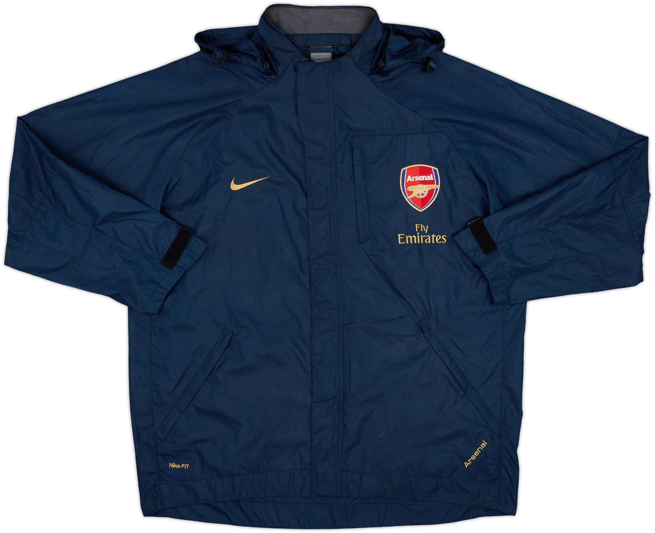 2007-08 Arsenal Nike Hooded Rain Jacket - 9/10 - (L)