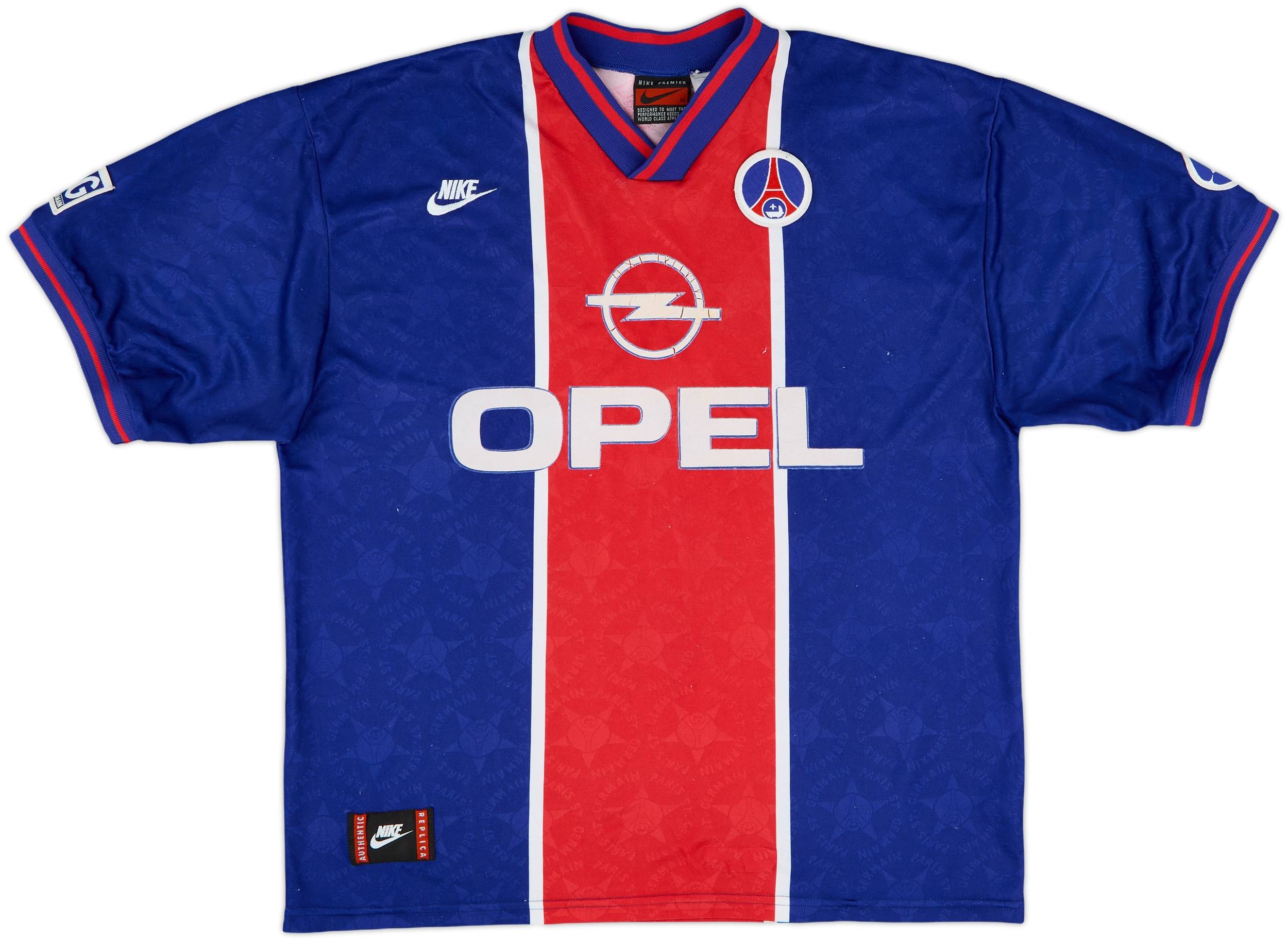 NIKE 95-96 Paris Saint-Germain ユニフォーム 1995-96 Paris Saint-Germain Home Shirt - 6/10 - (XL)