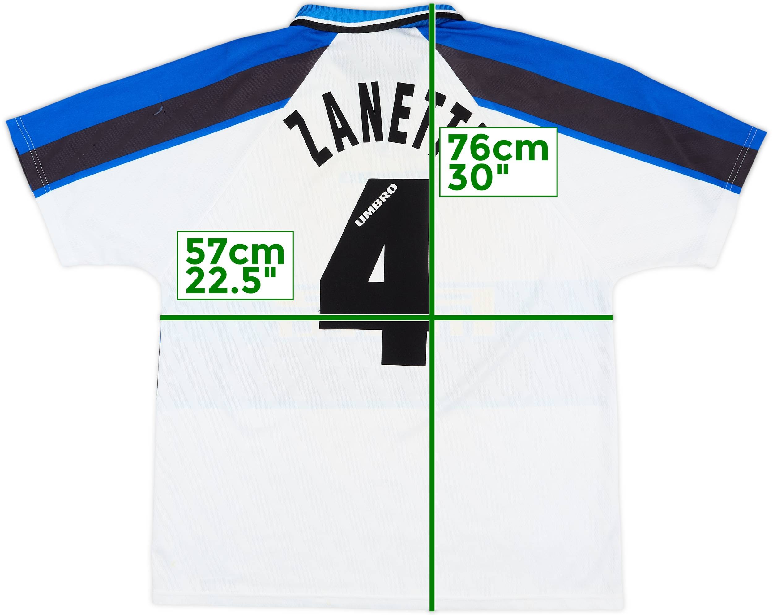 1996-97 Inter Milan Away Shirt Zanetti #4 - 5/10 - (XL)