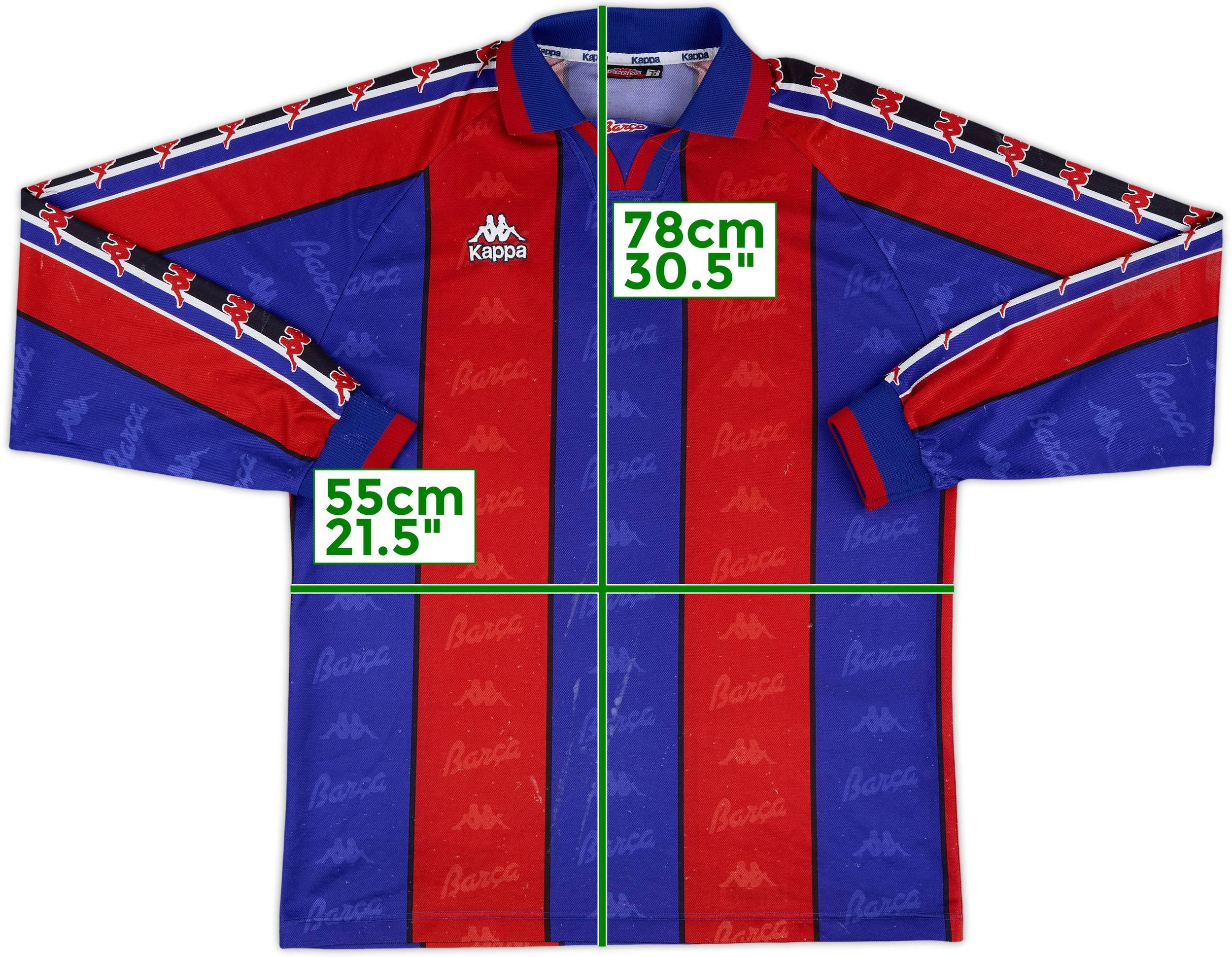 1995-97 Barcelona Home L/S Shirt - 7/10 - (XL)