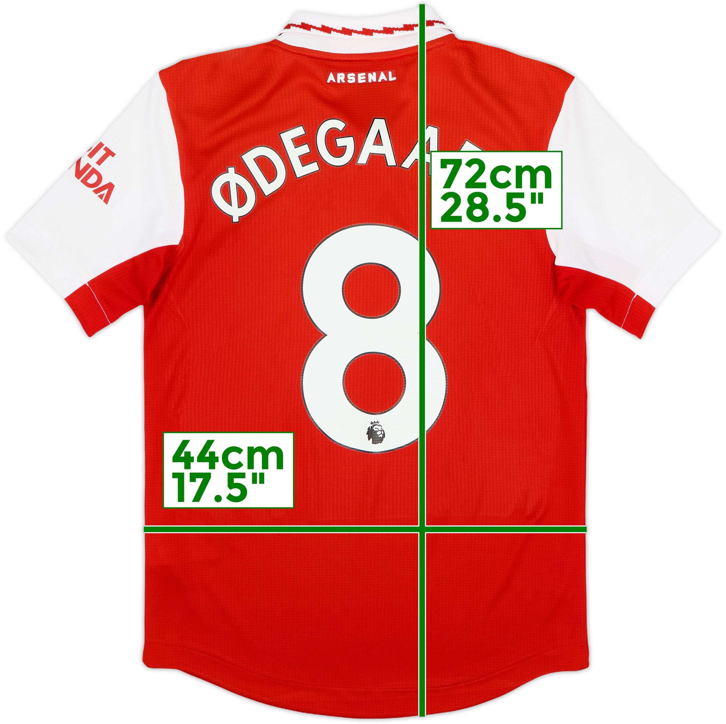 x*4様 サッカーシャツ 赤白 ATARU 8 2022-23 Arsenal Authentic Home Shirt Odegaard #8 - 8/10 - (XS)
