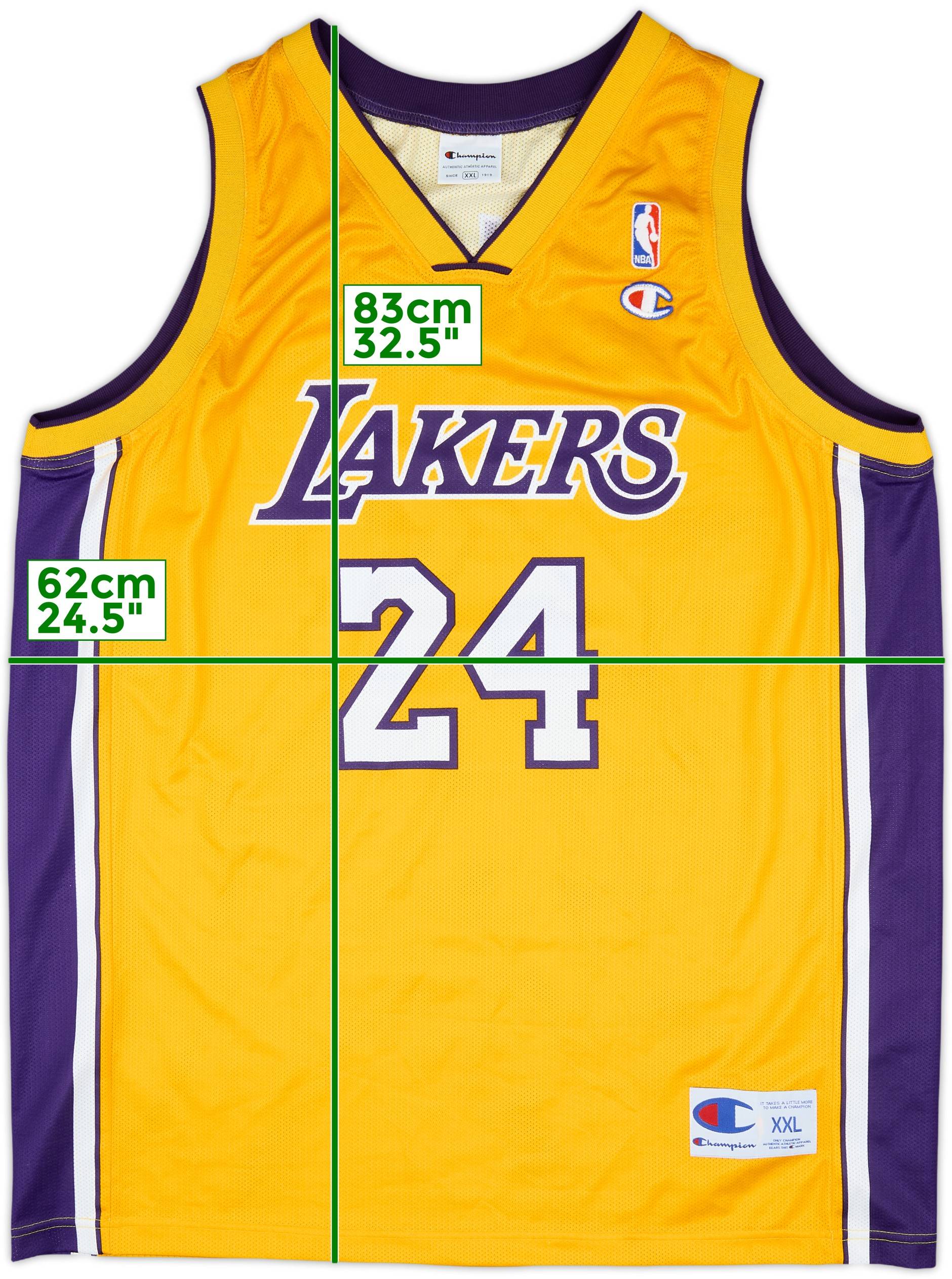 2006-10 LA Lakers Bryant #24 Champion Home Jersey - 9/10 - (XXL)