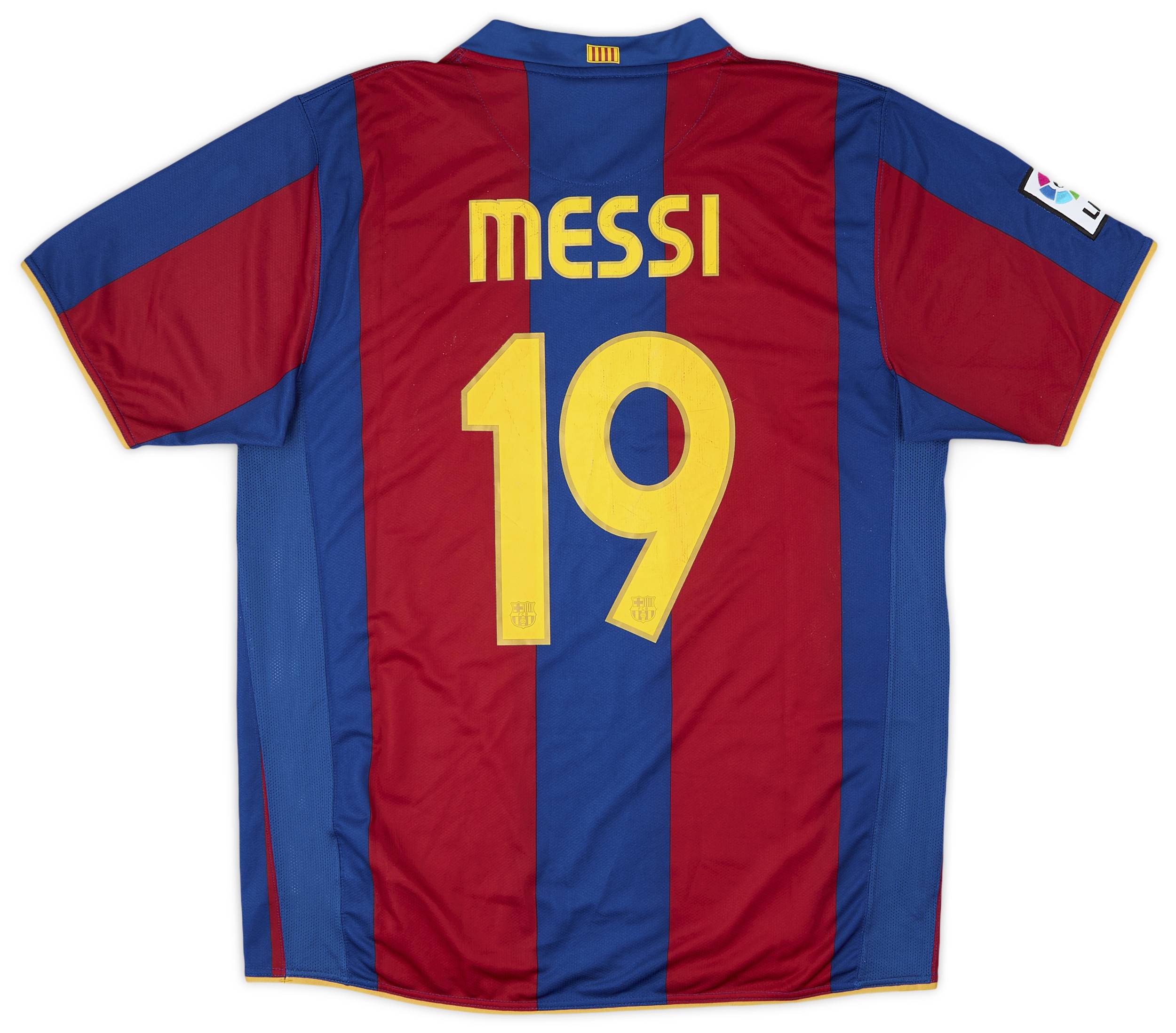 FC Barcelona Messi 19 シャツ 2007-08 Barcelona Home Shirt Messi #19 - 6/10 - (L)