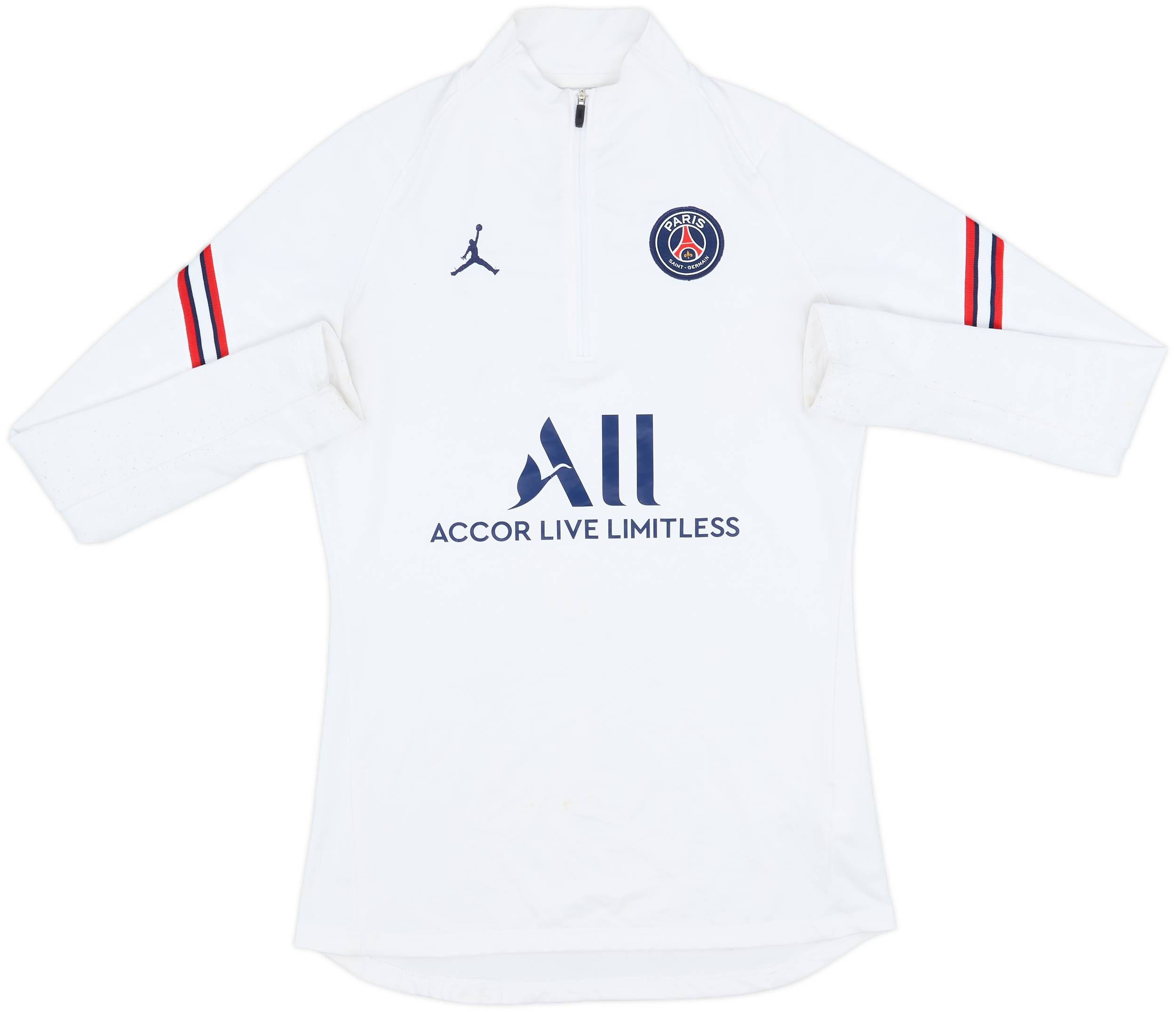2021-22 Paris Saint-Germain Nike Jordan 1/4 Zip Drill Top - 6/10 - (S)