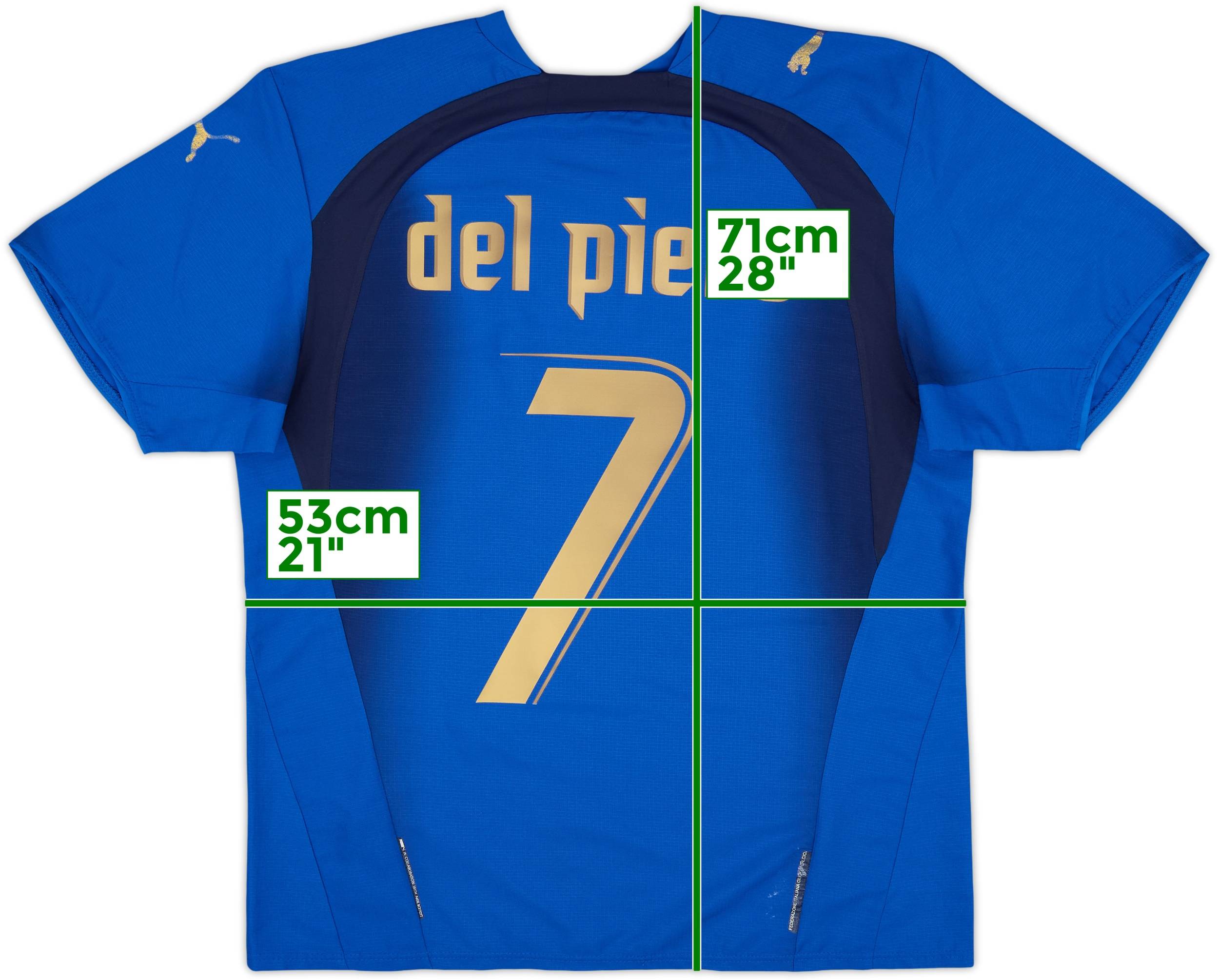 2006 Italy Home Shirt Del Piero #7 - 6/10 - (M)