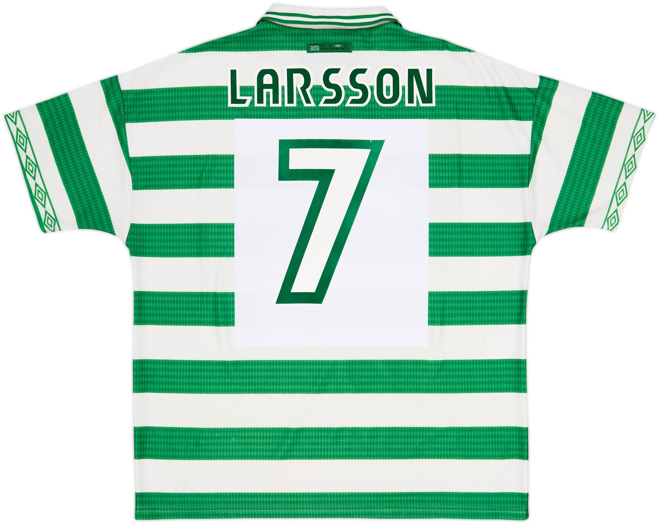 1997-99 Celtic Home Shirt Larsson #7 - 7/10 - (XXL)