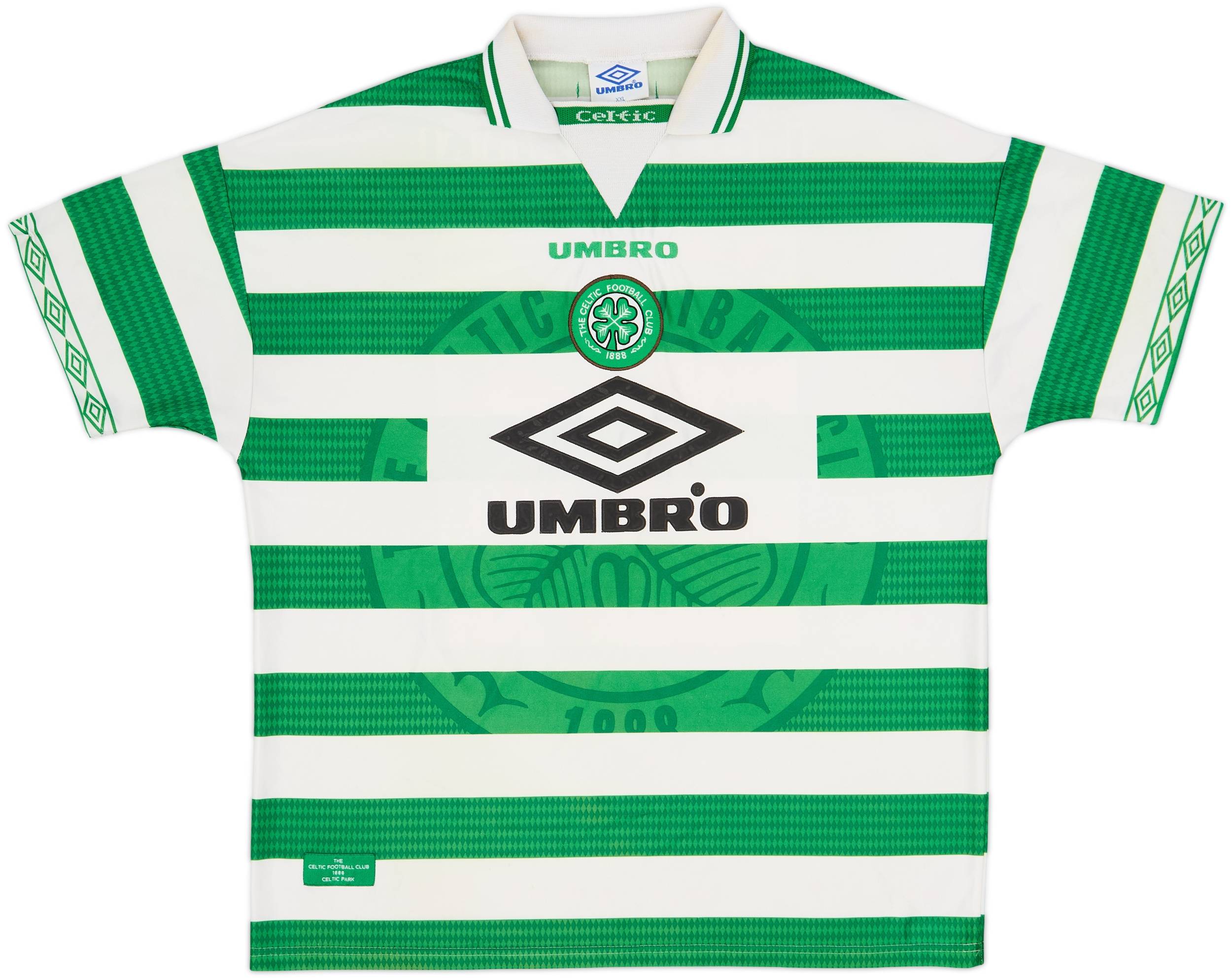 1997-99 Celtic Home Shirt Larsson #7 - 7/10 - (XXL)