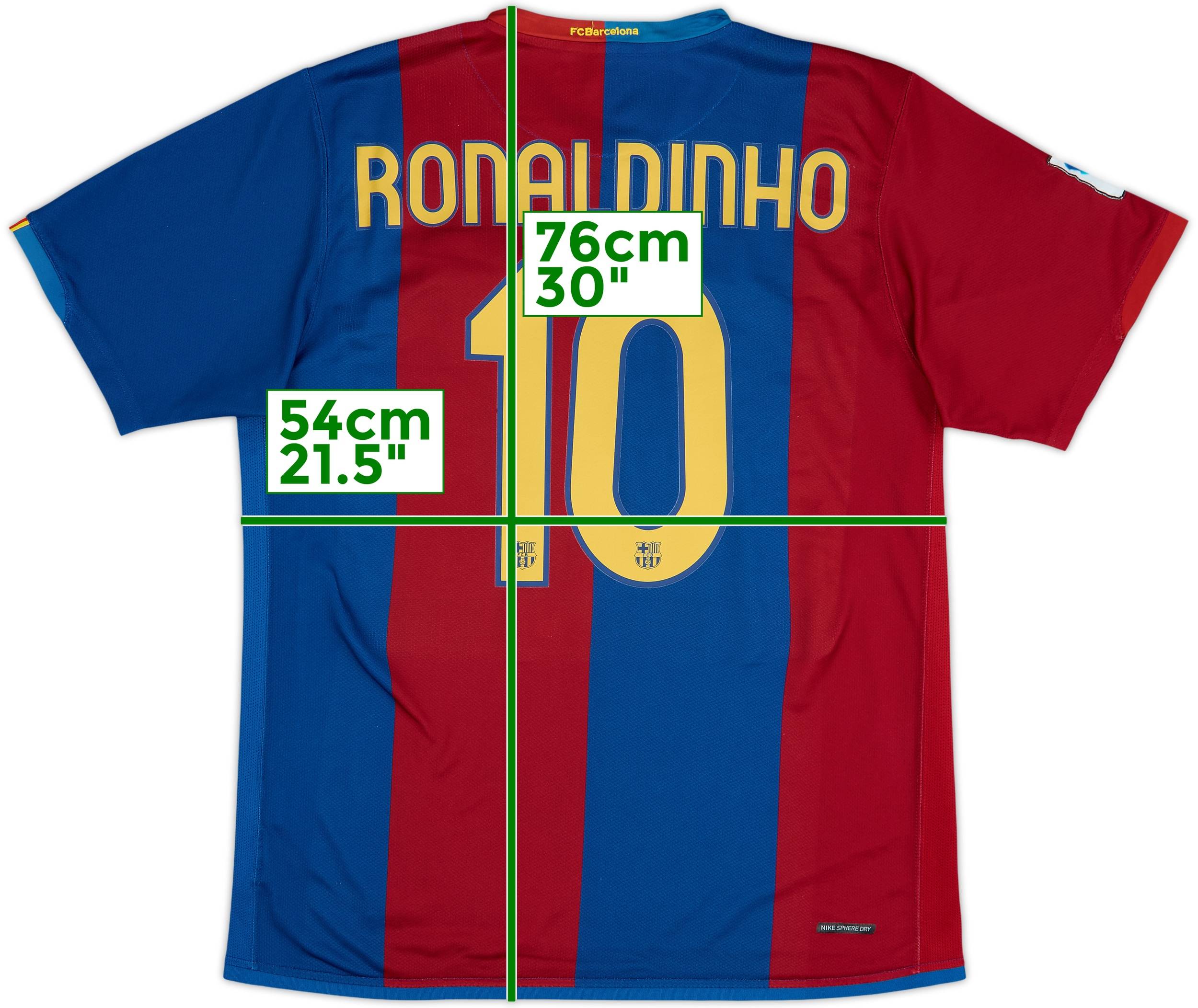 2006-07 Barcelona Home Shirt Ronaldinho #10 - 6/10 - (L)