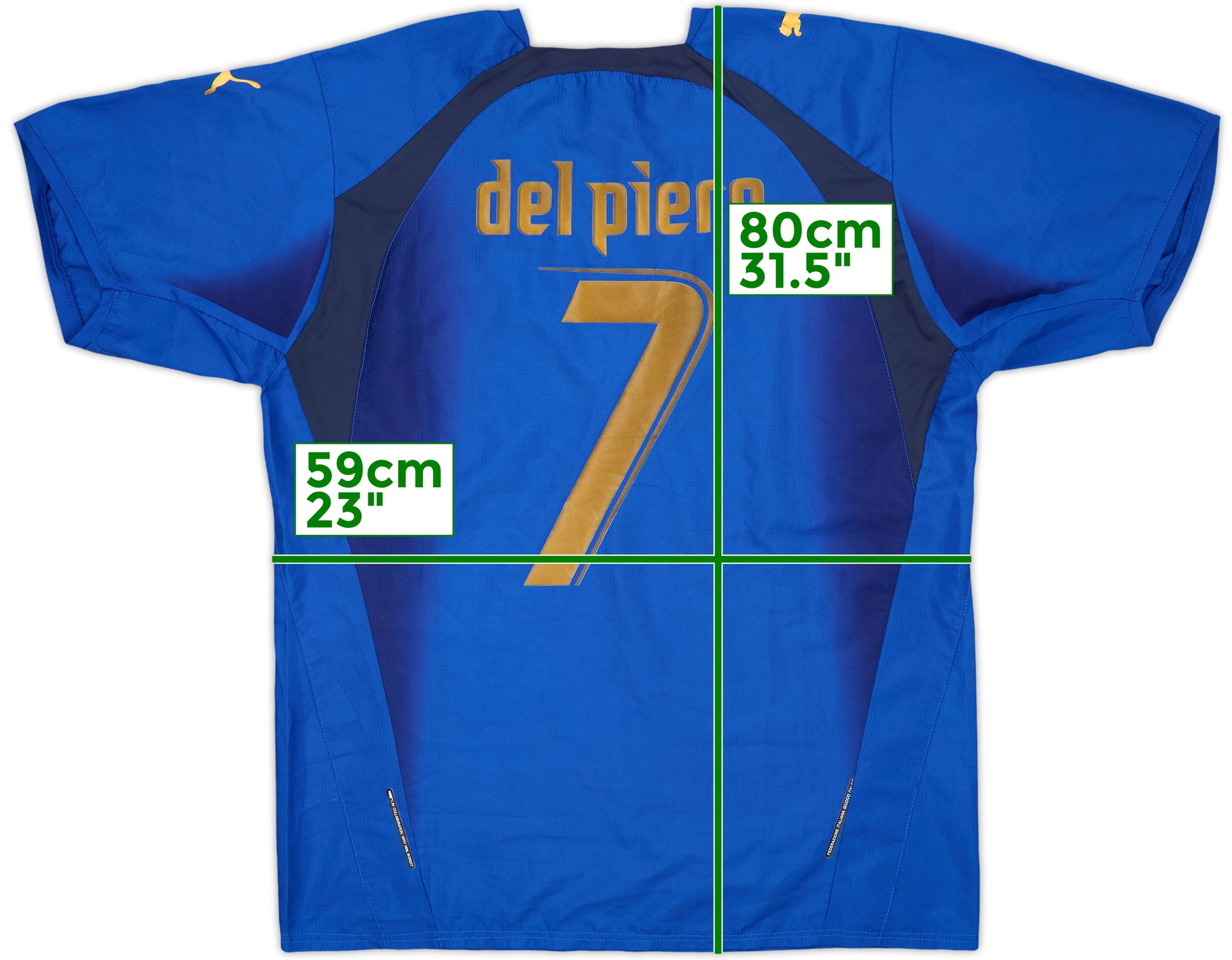 2006 Italy Home Shirt Del Piero #7 - 7/10 - (XL)